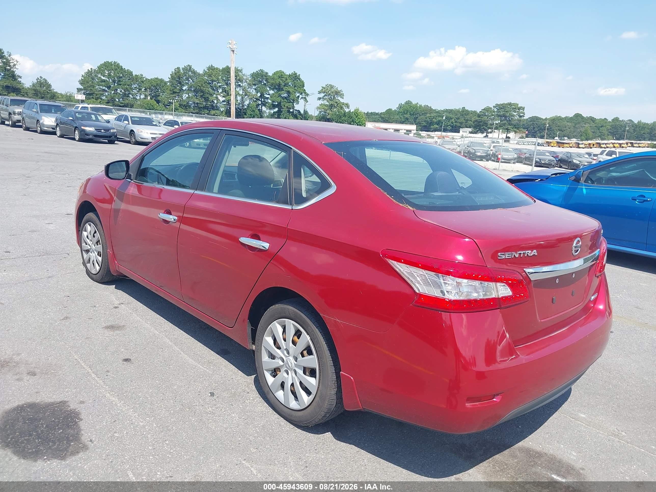 2014 Nissan Sentra Sv Красный vin: 3N1AB7AP5EY323057