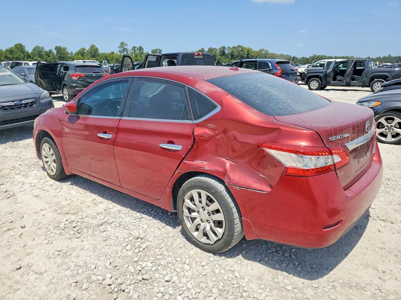 2014 Nissan Sentra Sv Red vin: 3N1AB7AP5EY329487