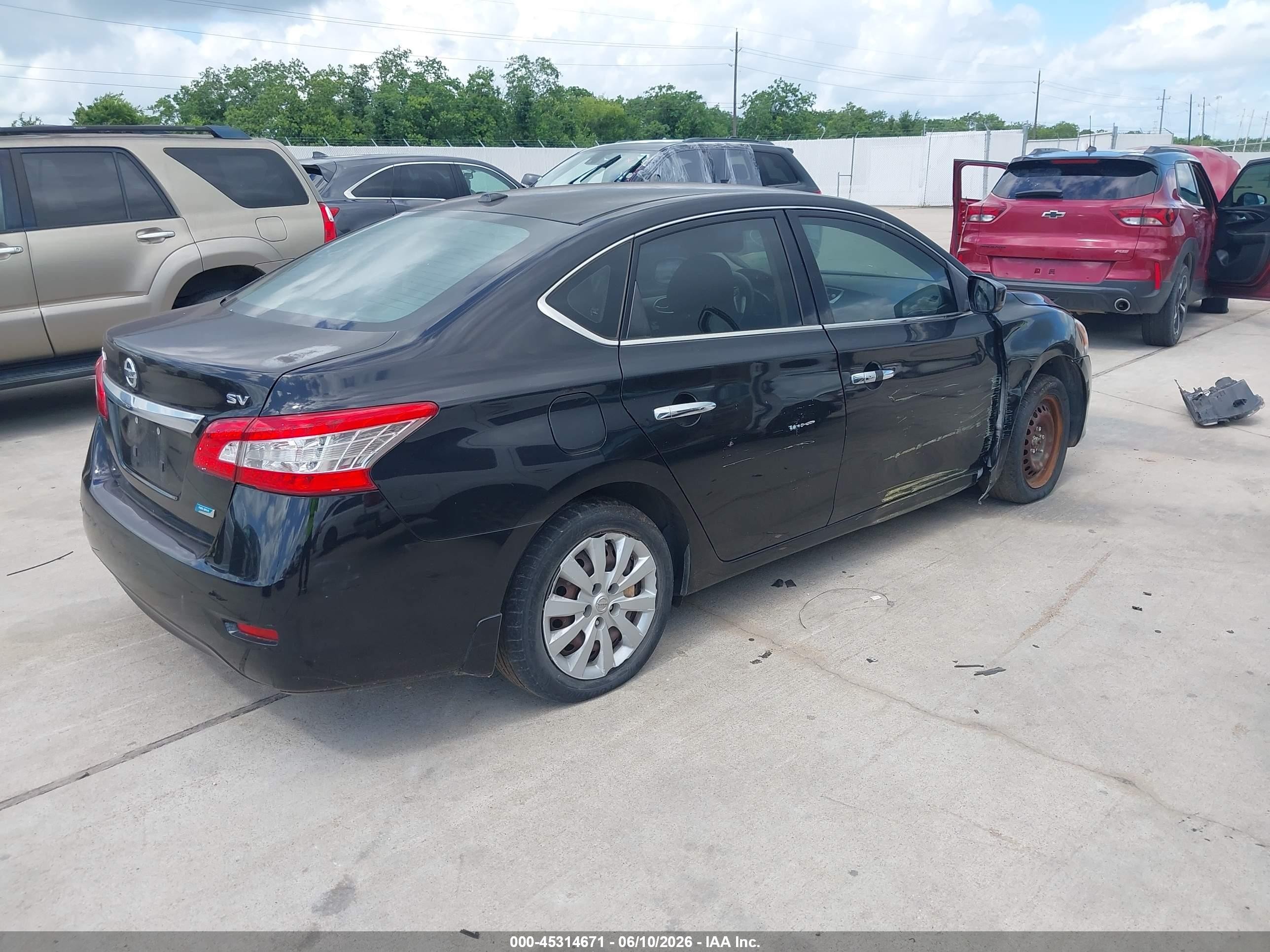2014 Nissan Sentra Sv Black vin: 3N1AB7AP5EY330283