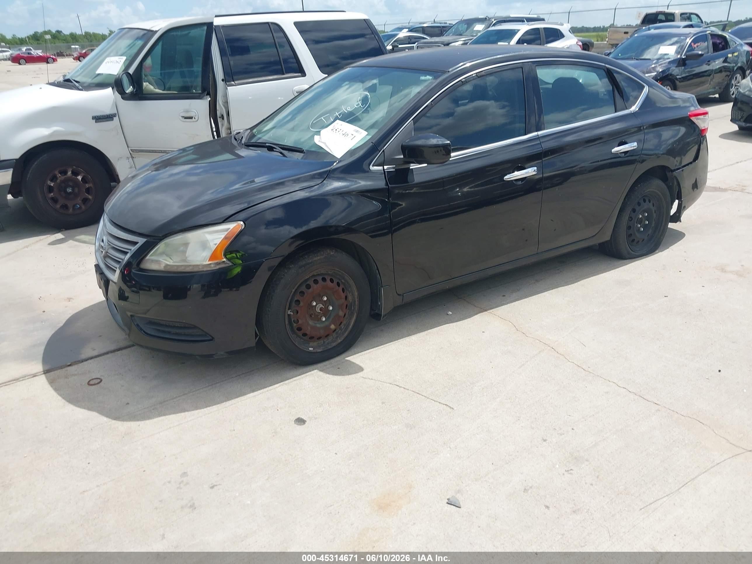 2014 Nissan Sentra Sv Black vin: 3N1AB7AP5EY330283