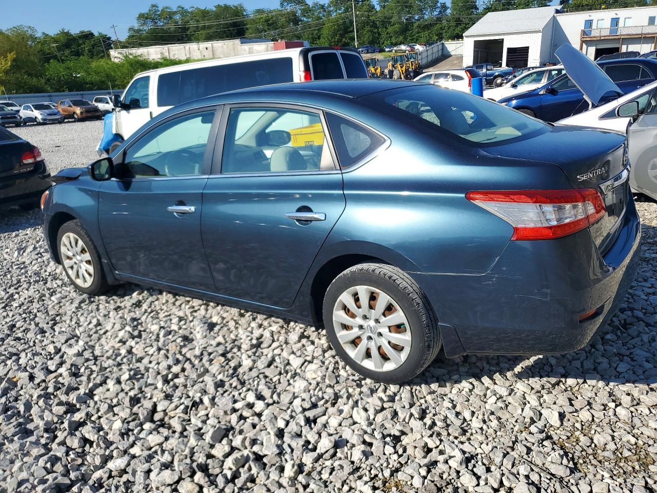 2014 Nissan Sentra S Blue vin: 3N1AB7AP5EY334513
