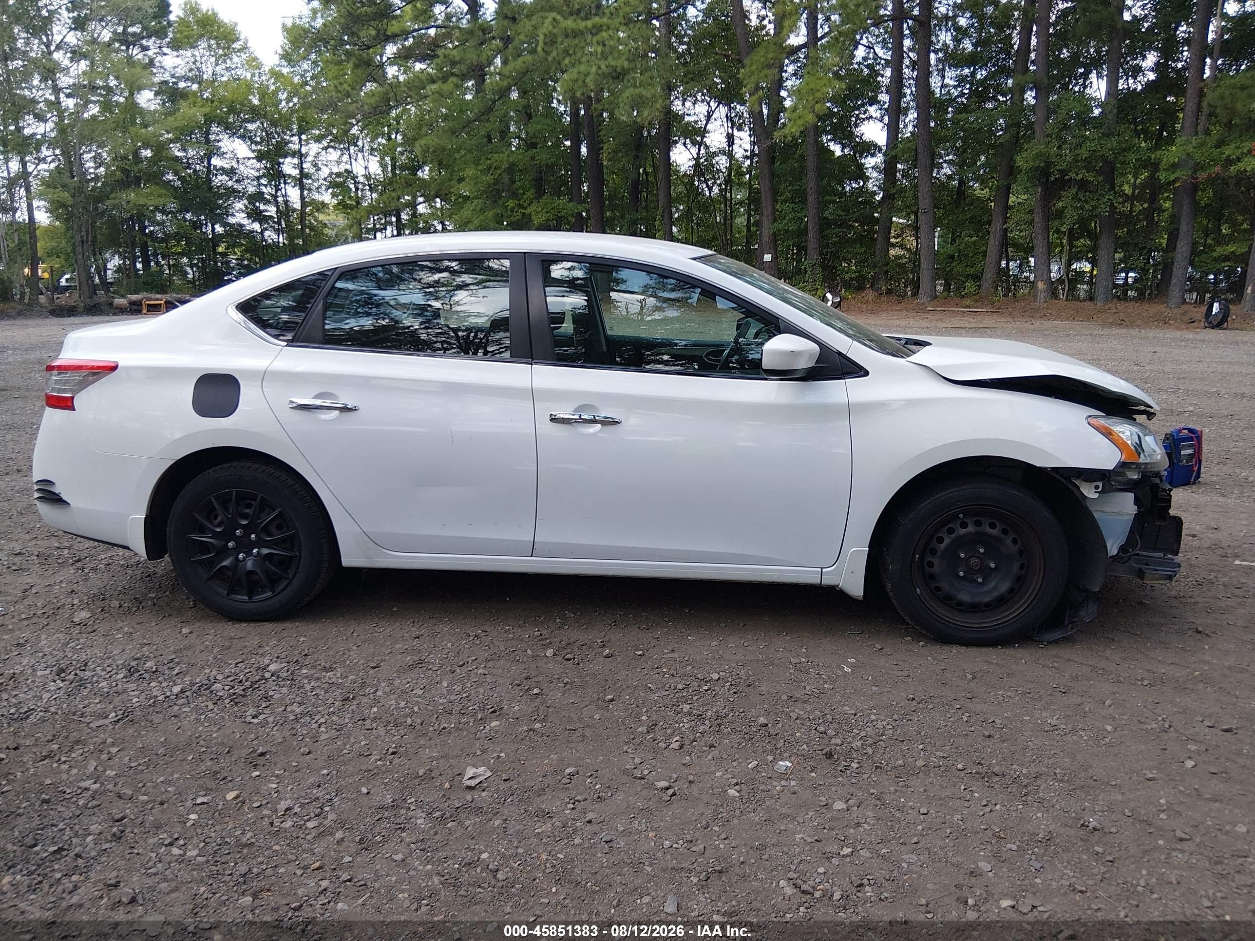 2014 Nissan Sentra S White vin: 3N1AB7AP5EY337394