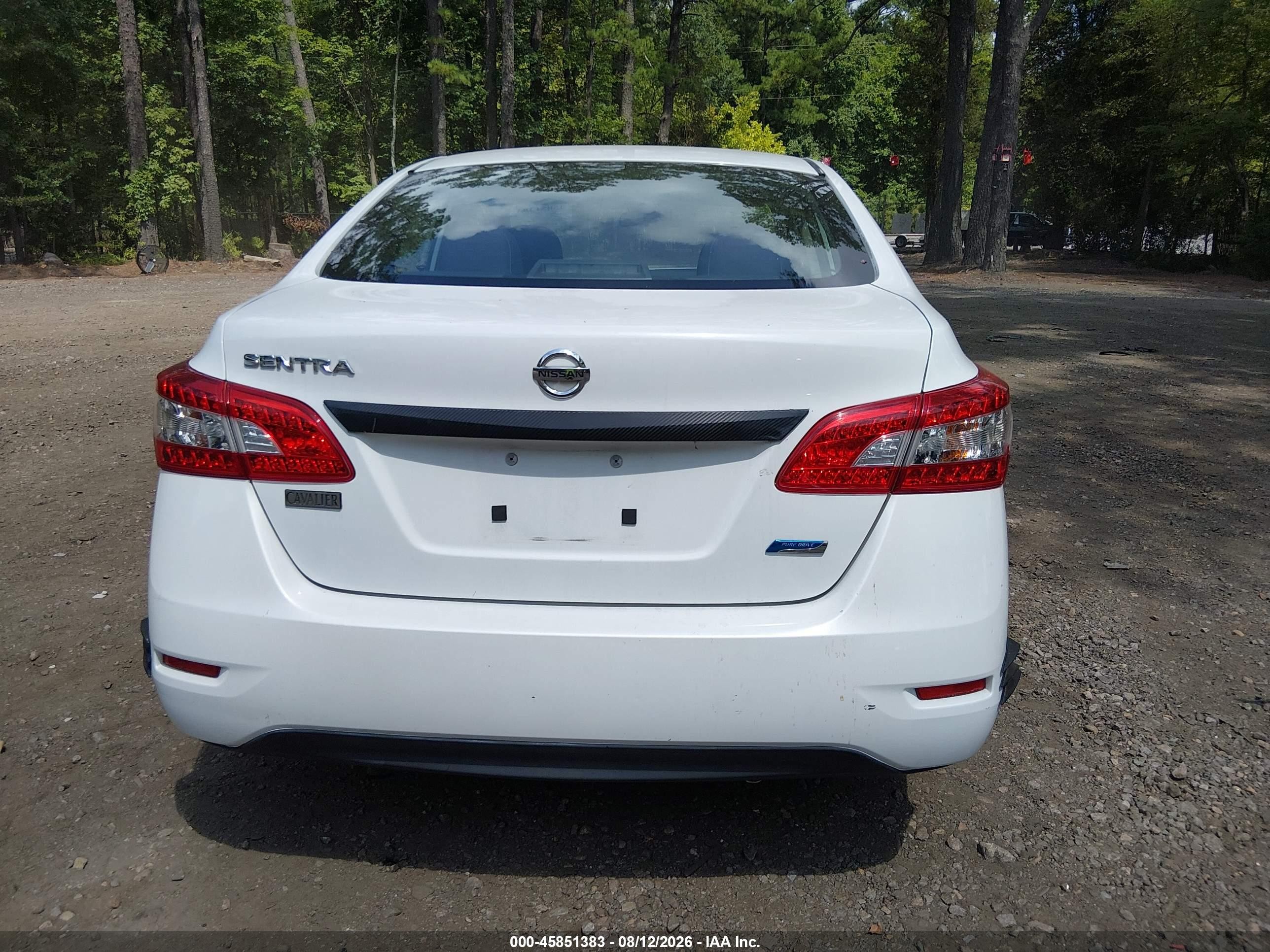 2014 Nissan Sentra S White vin: 3N1AB7AP5EY337394