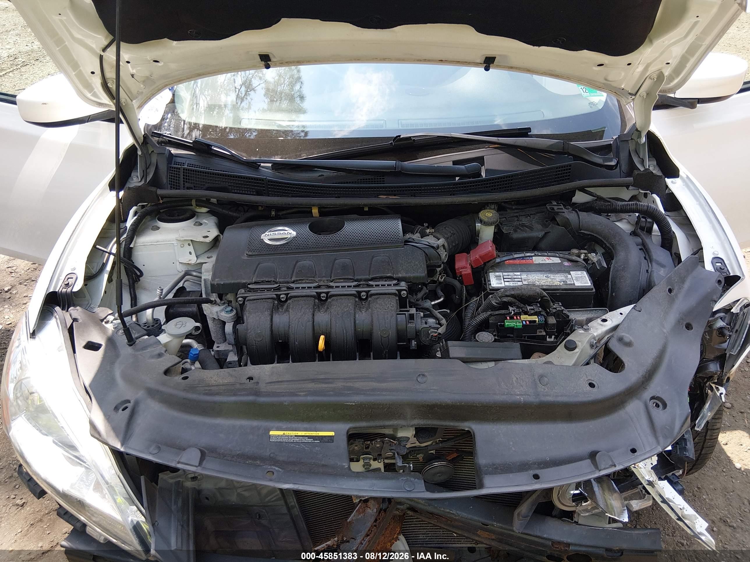2014 Nissan Sentra S White vin: 3N1AB7AP5EY337394