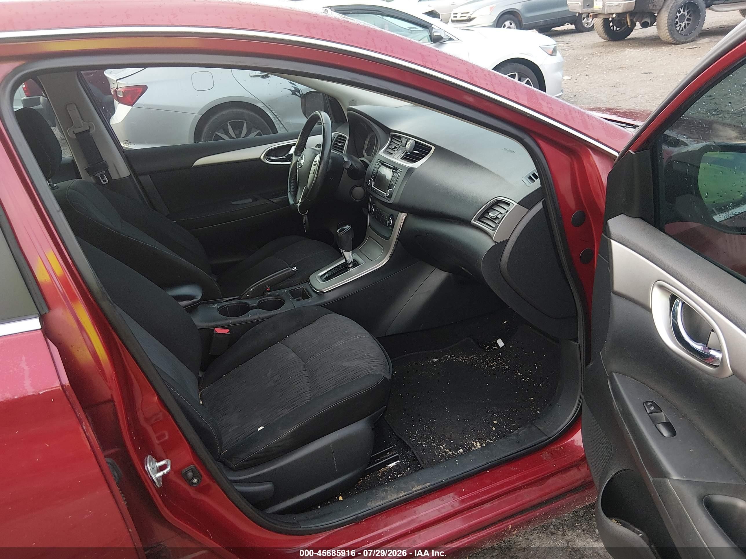 2015 Nissan Sentra Fe+ S/s/sl/sr/sv Red vin: 3N1AB7AP5FL637614