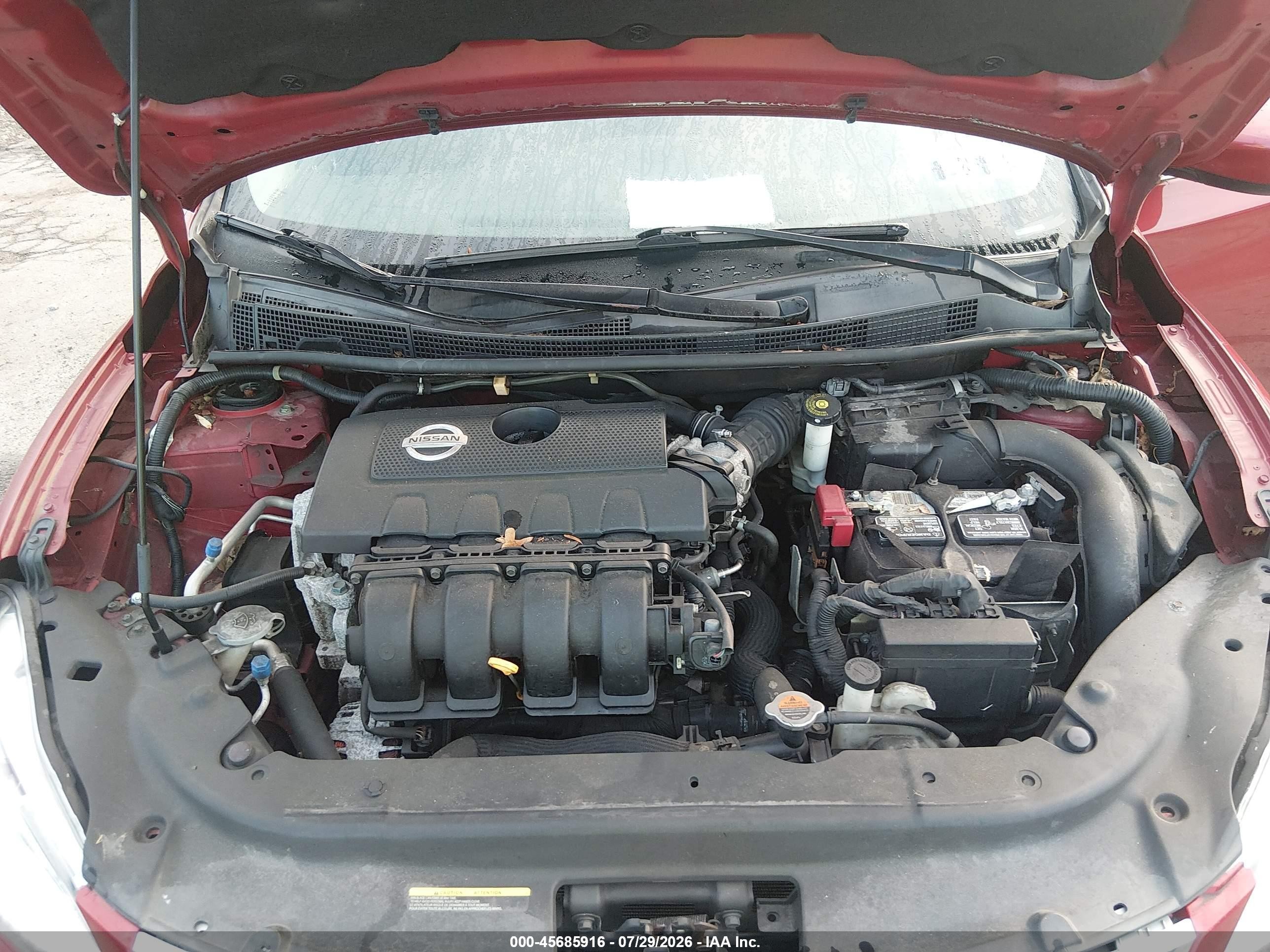 2015 Nissan Sentra Fe+ S/s/sl/sr/sv Red vin: 3N1AB7AP5FL637614