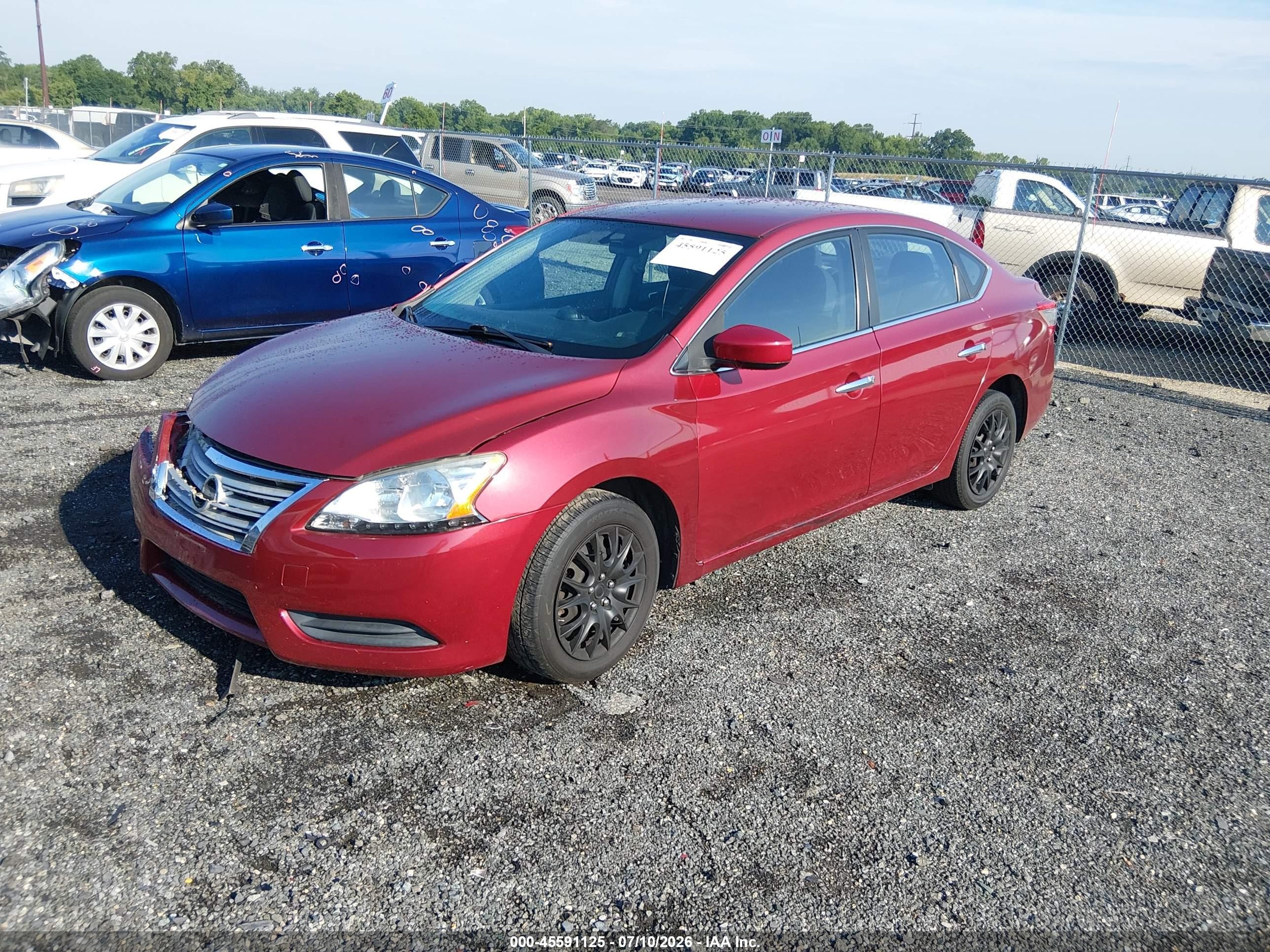 2015 Nissan Sentra Fe+ S/s/sl/sr/sv Red vin: 3N1AB7AP5FL641548