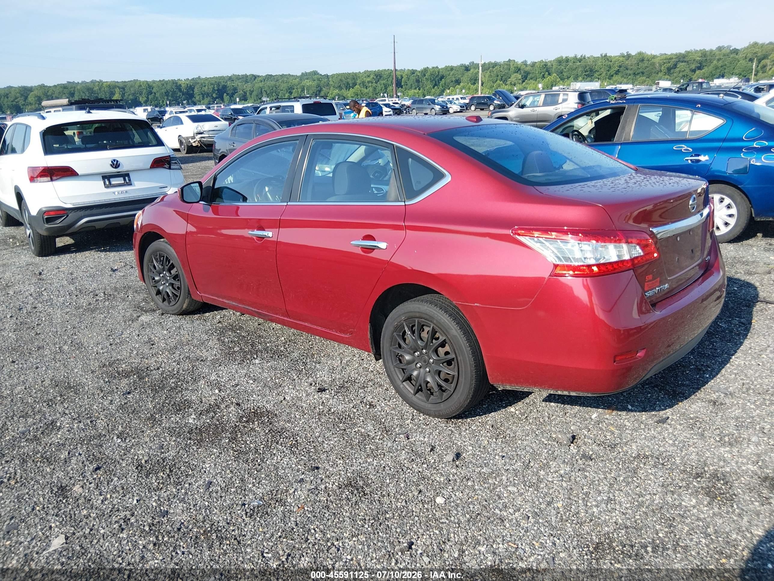 2015 Nissan Sentra Fe+ S/s/sl/sr/sv Red vin: 3N1AB7AP5FL641548