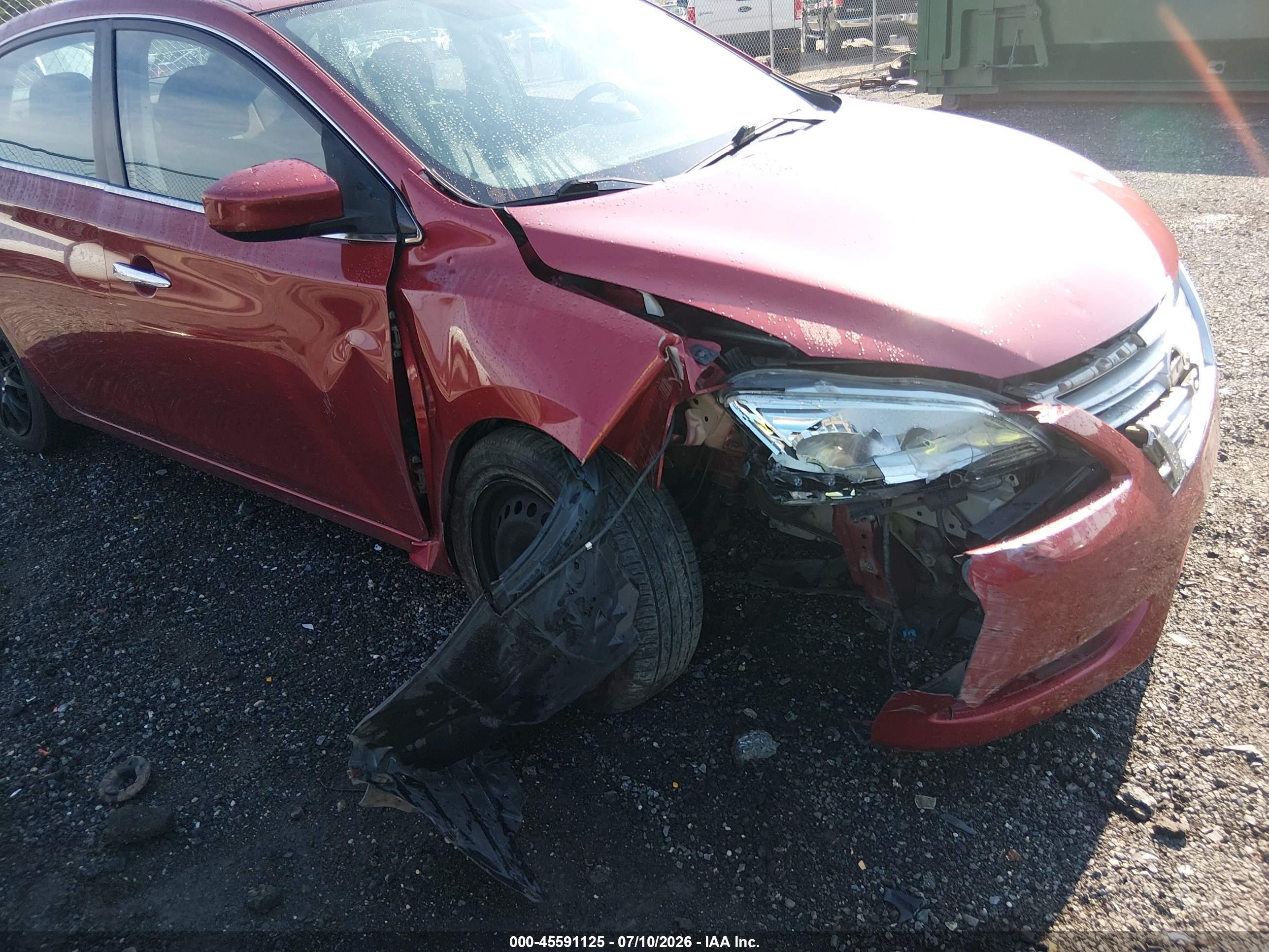 2015 Nissan Sentra Fe+ S/s/sl/sr/sv Red vin: 3N1AB7AP5FL641548