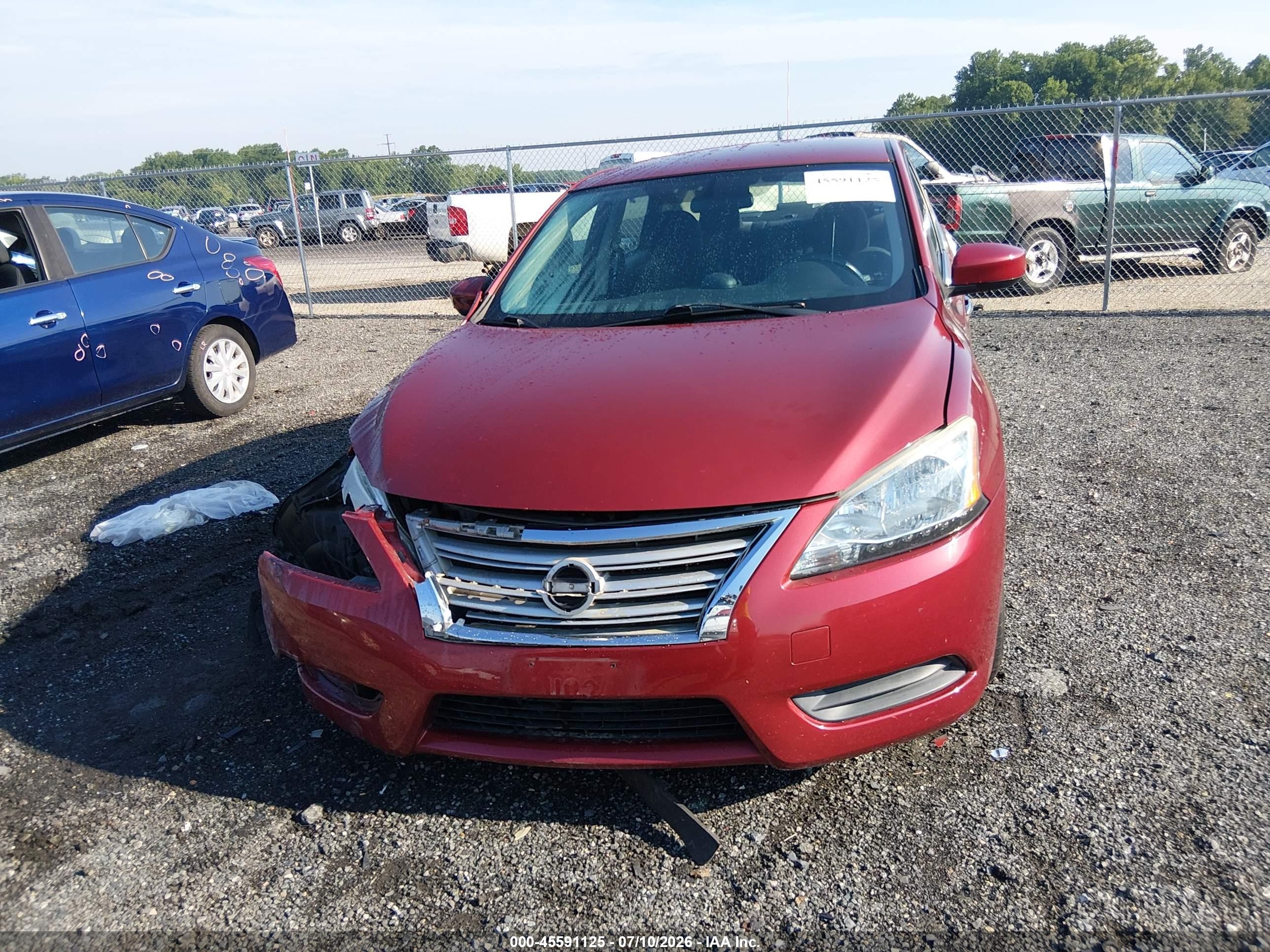 2015 Nissan Sentra Fe+ S/s/sl/sr/sv Red vin: 3N1AB7AP5FL641548