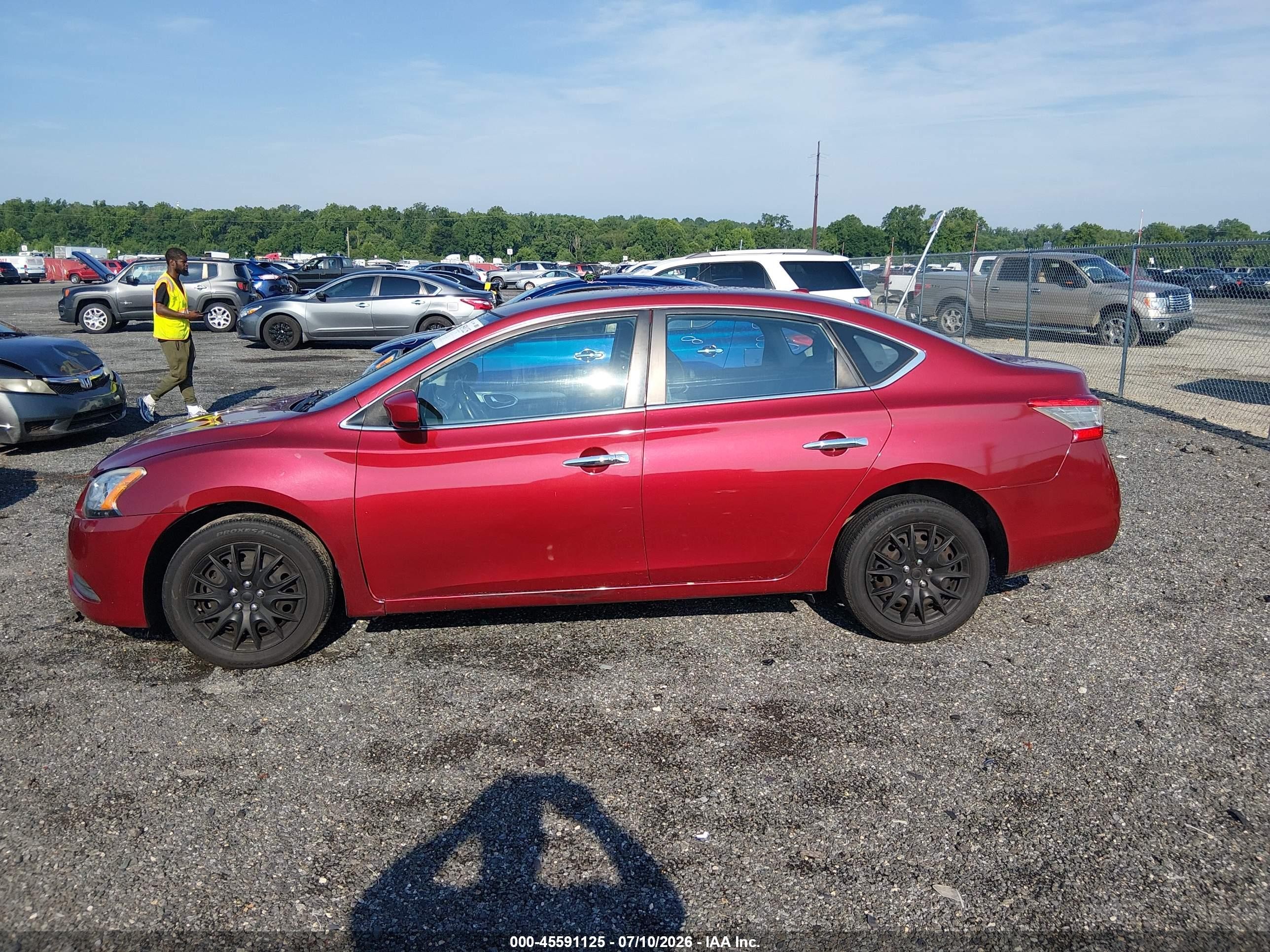 2015 Nissan Sentra Fe+ S/s/sl/sr/sv Red vin: 3N1AB7AP5FL641548