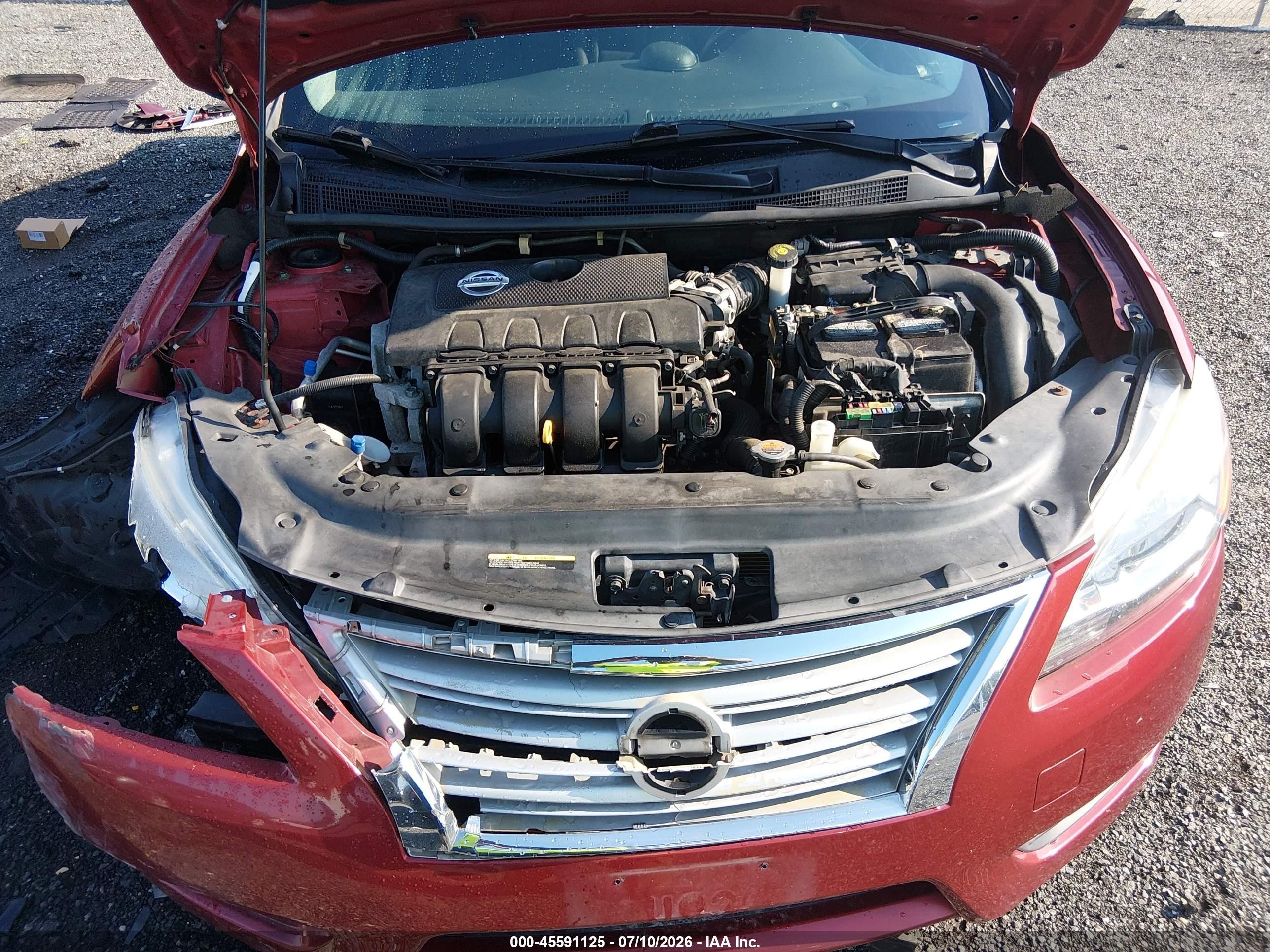 2015 Nissan Sentra Fe+ S/s/sl/sr/sv Red vin: 3N1AB7AP5FL641548