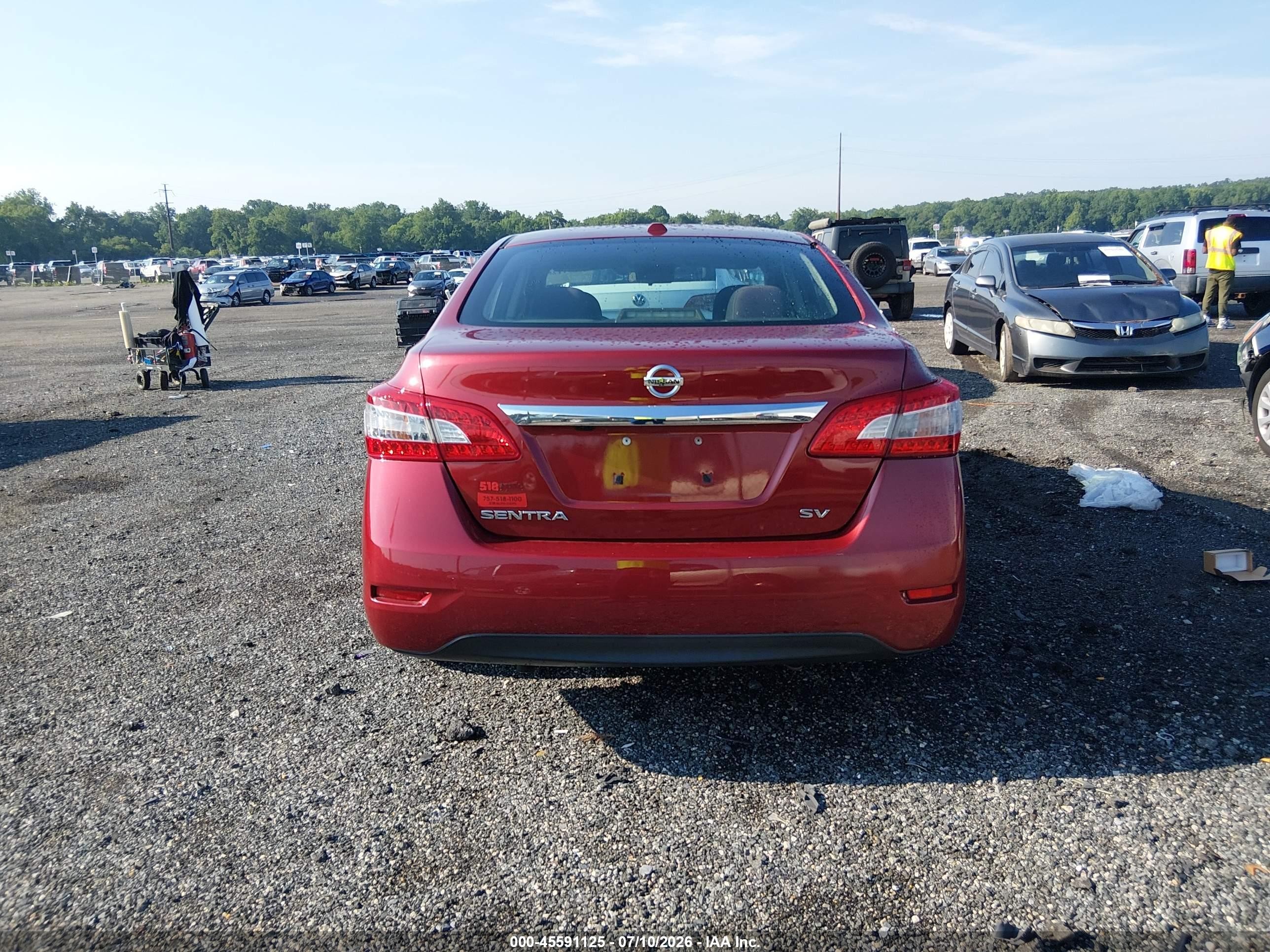 2015 Nissan Sentra Fe+ S/s/sl/sr/sv Red vin: 3N1AB7AP5FL641548