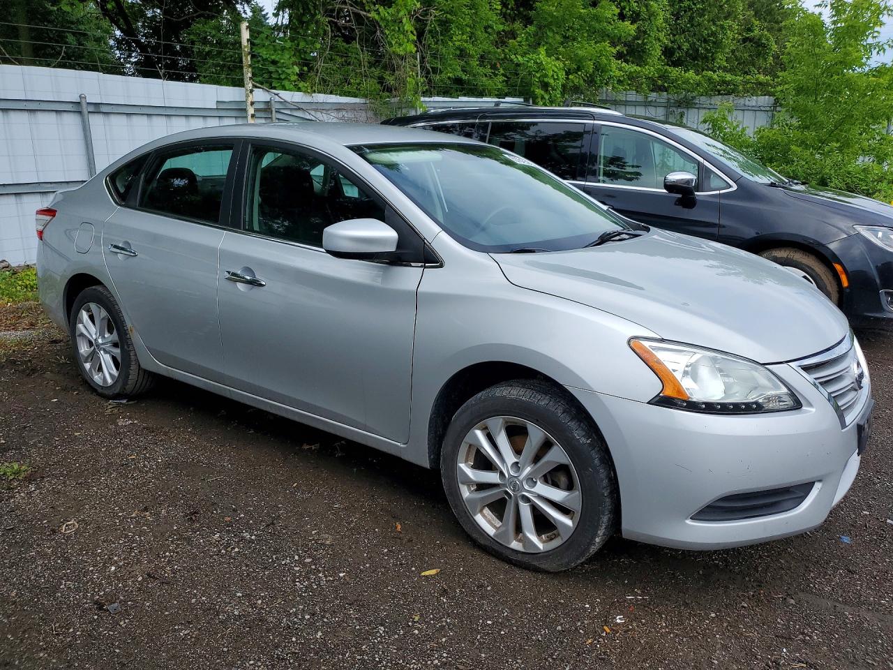 2015 Nissan Sentra S Silver vin: 3N1AB7AP5FL648855