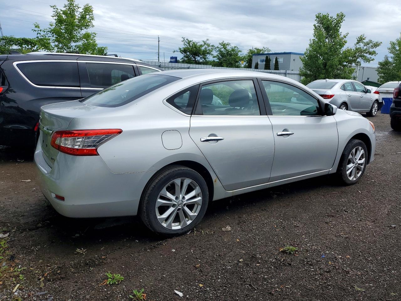 2015 Nissan Sentra S Silver vin: 3N1AB7AP5FL648855
