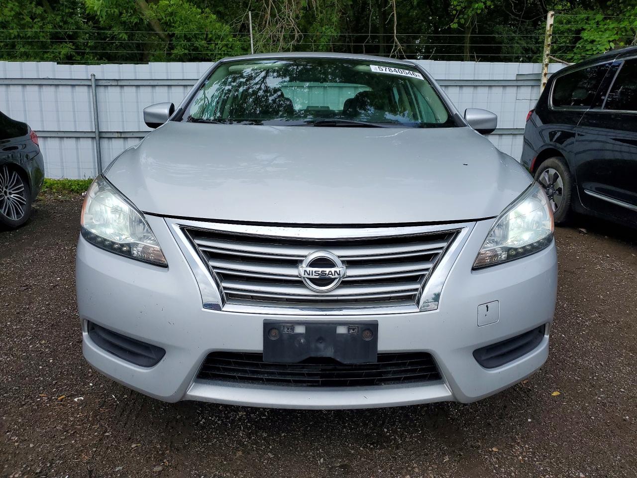 2015 Nissan Sentra S Silver vin: 3N1AB7AP5FL648855