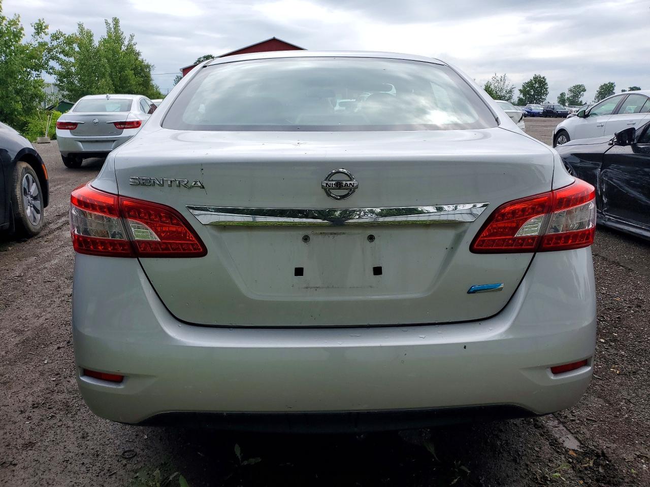 2015 Nissan Sentra S Silver vin: 3N1AB7AP5FL648855
