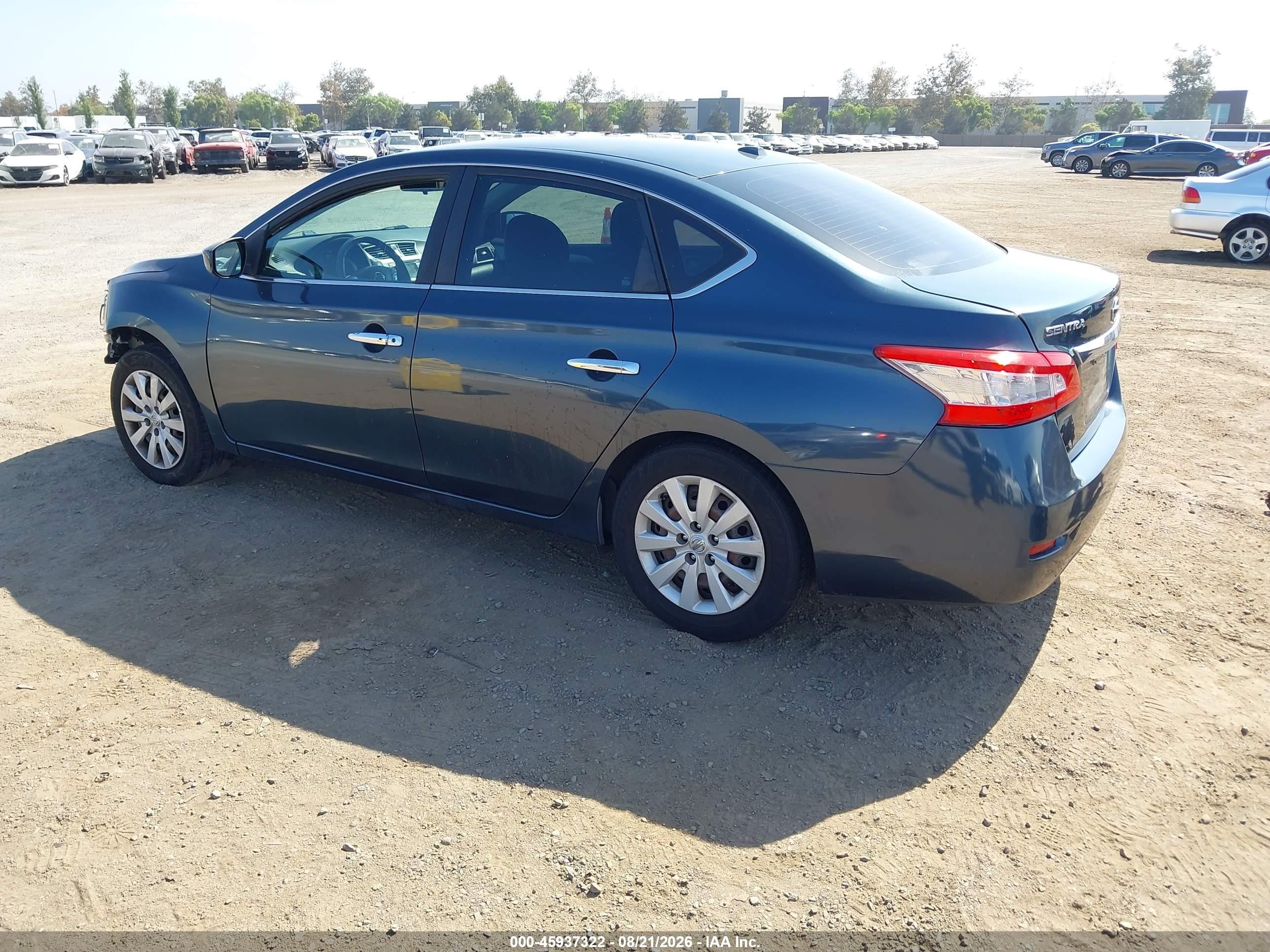 2015 Nissan Sentra Fe+ S/s/sl/sr/sv Blue vin: 3N1AB7AP5FL655482