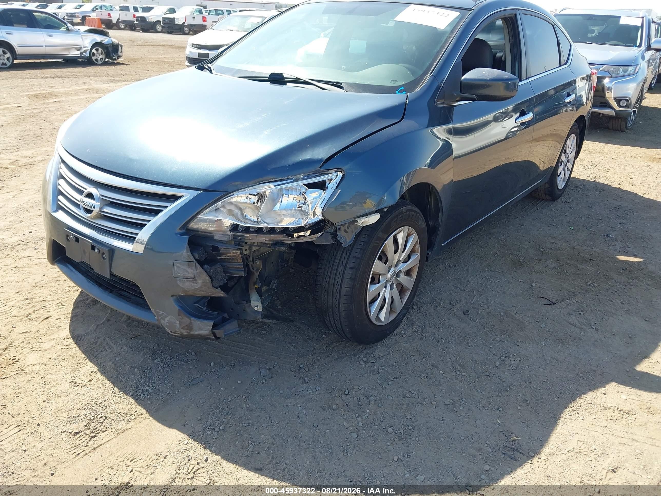 2015 Nissan Sentra Fe+ S/s/sl/sr/sv Blue vin: 3N1AB7AP5FL655482