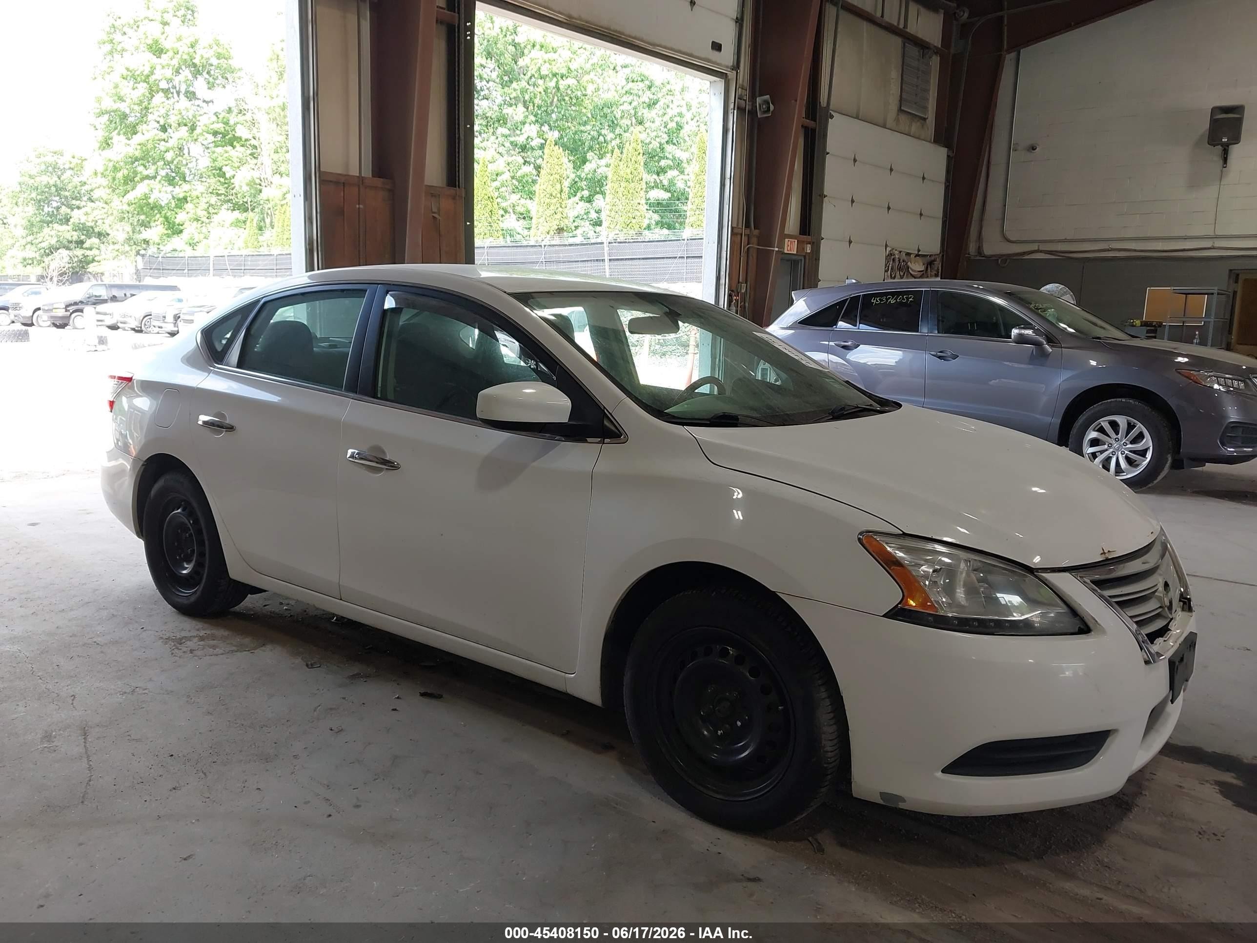 2015 Nissan Sentra Fe+ S/s/sl/sr/sv White vin: 3N1AB7AP5FL657393
