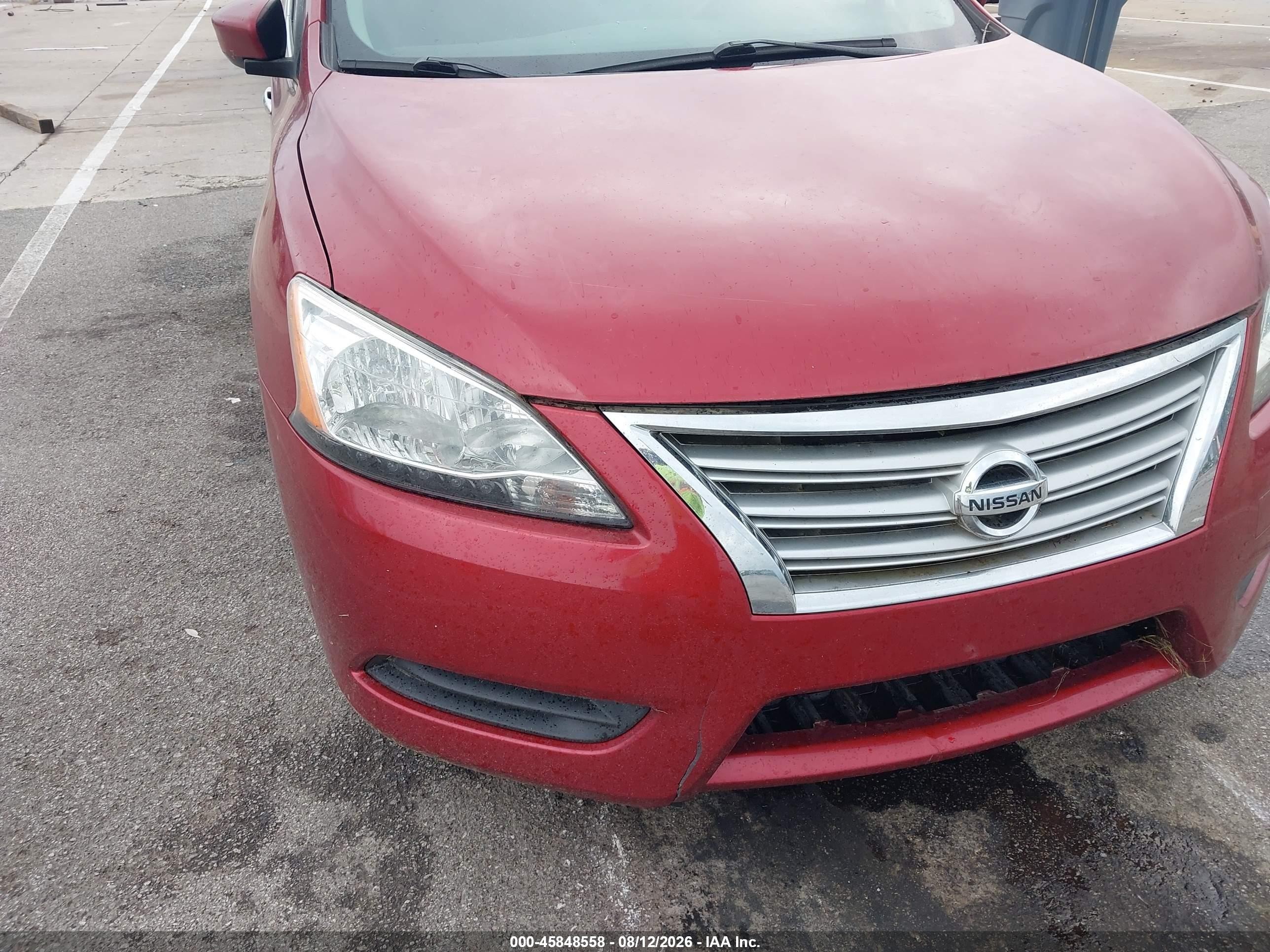 2015 Nissan Sentra Fe+ S/s/sl/sr/sv Red vin: 3N1AB7AP5FL666854