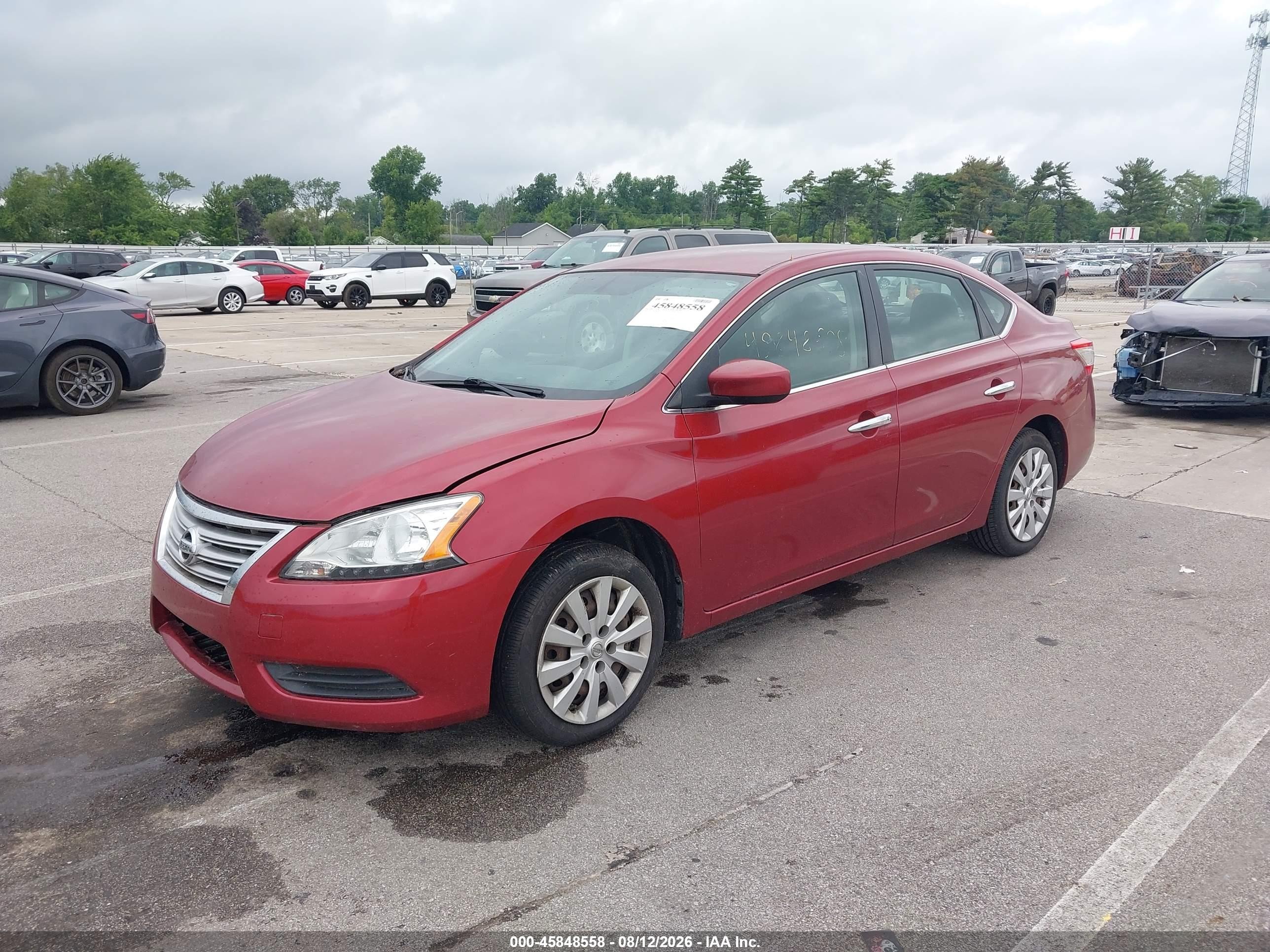2015 Nissan Sentra Fe+ S/s/sl/sr/sv Red vin: 3N1AB7AP5FL666854