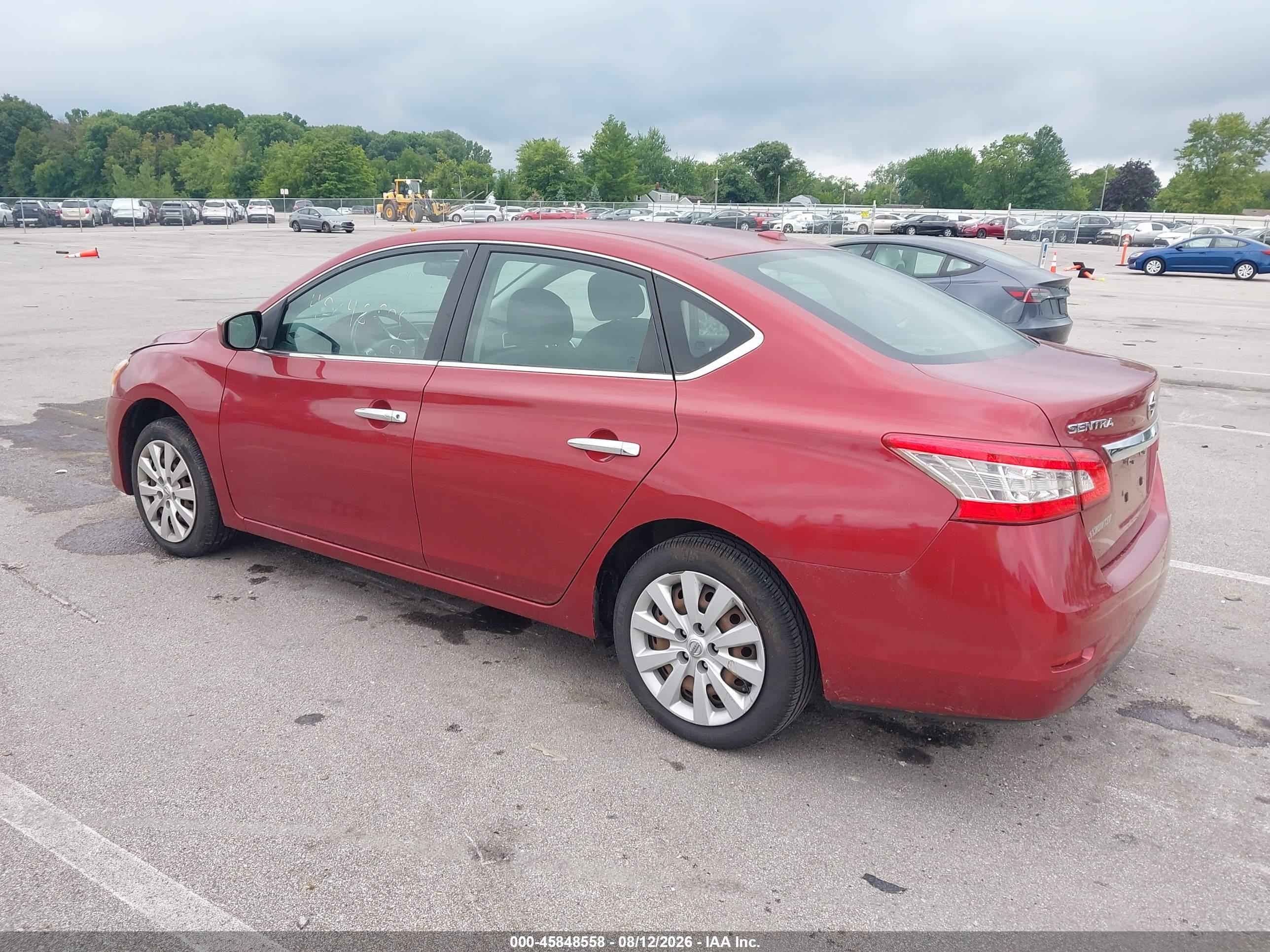 2015 Nissan Sentra Fe+ S/s/sl/sr/sv Red vin: 3N1AB7AP5FL666854