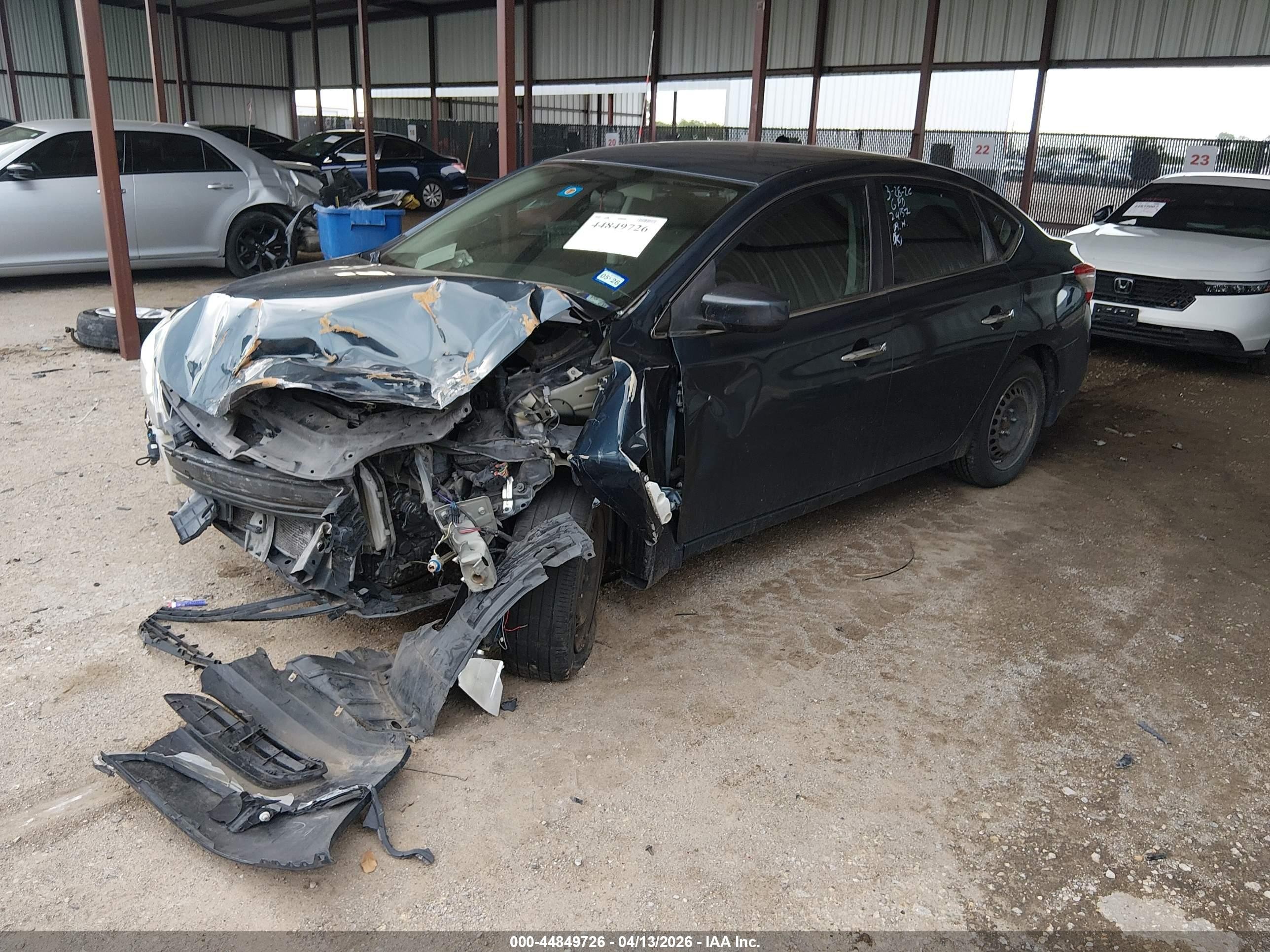 2015 Nissan Sentra Sv Blue vin: 3N1AB7AP5FL668488