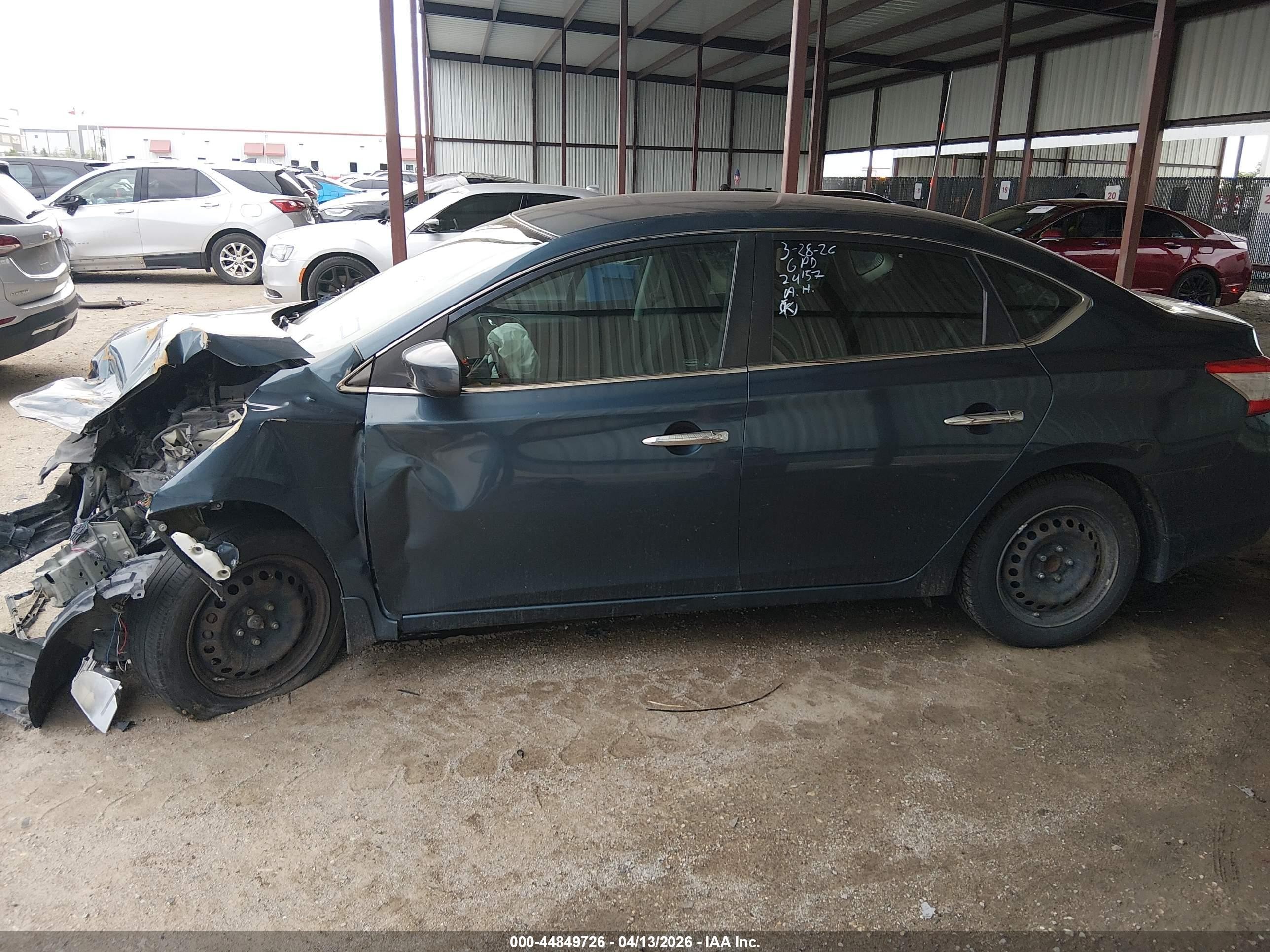 2015 Nissan Sentra Sv Blue vin: 3N1AB7AP5FL668488