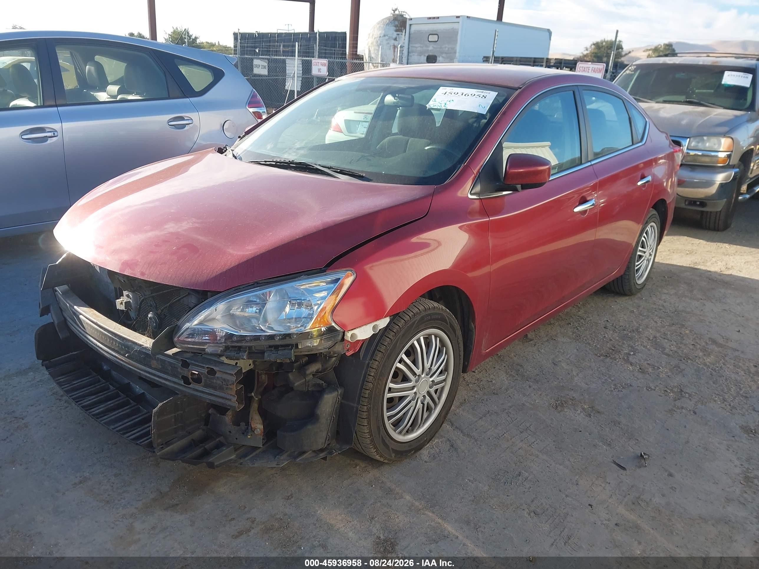 2015 Nissan Sentra Fe+ S/s/sl/sr/sv Red vin: 3N1AB7AP5FL669138