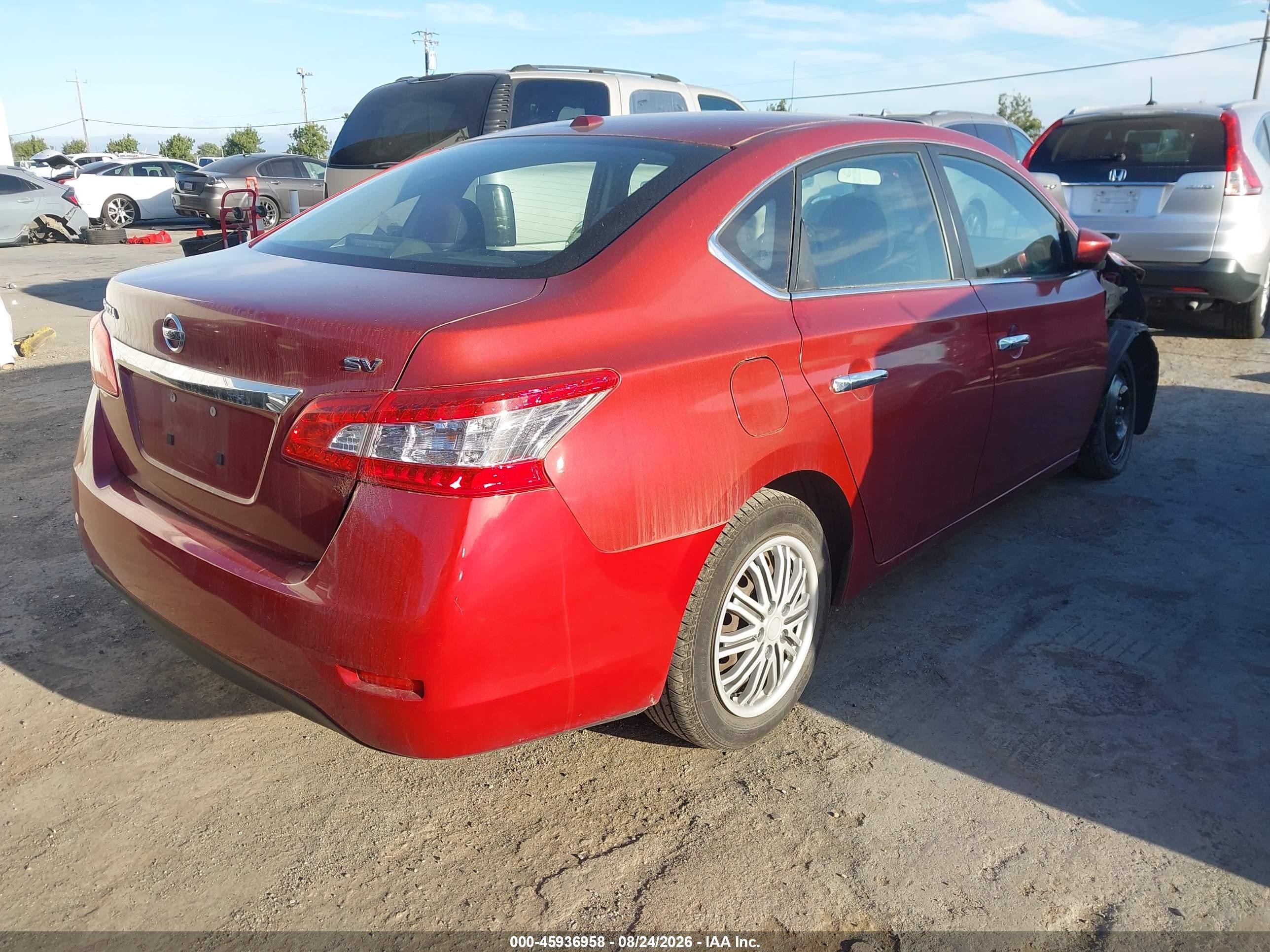 2015 Nissan Sentra Fe+ S/s/sl/sr/sv Red vin: 3N1AB7AP5FL669138