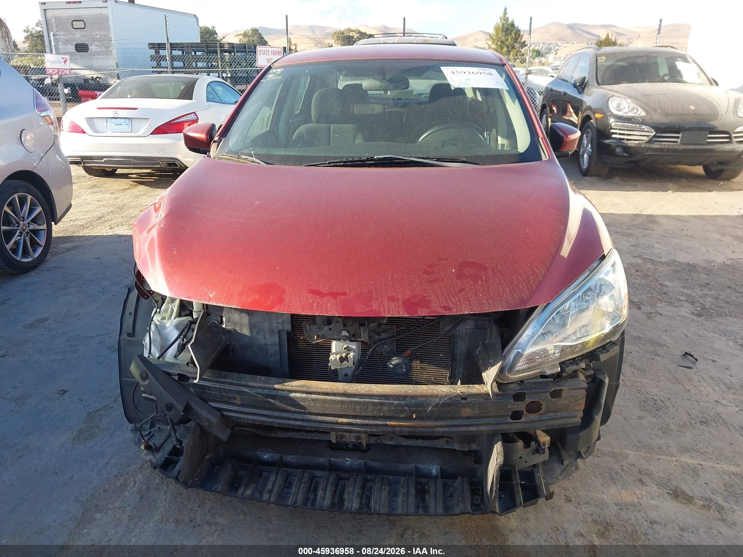 2015 Nissan Sentra Fe+ S/s/sl/sr/sv Red vin: 3N1AB7AP5FL669138
