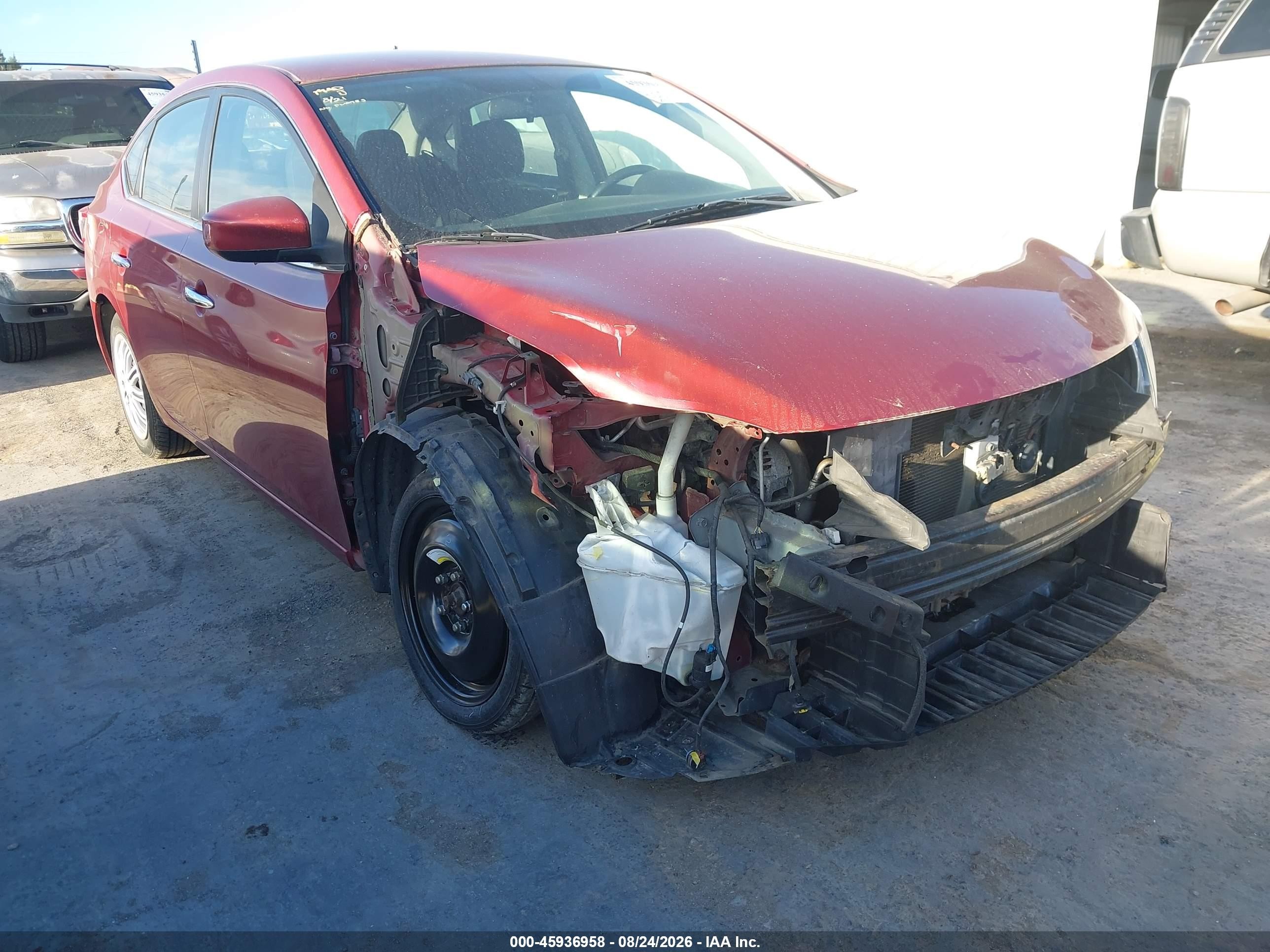 2015 Nissan Sentra Fe+ S/s/sl/sr/sv Red vin: 3N1AB7AP5FL669138