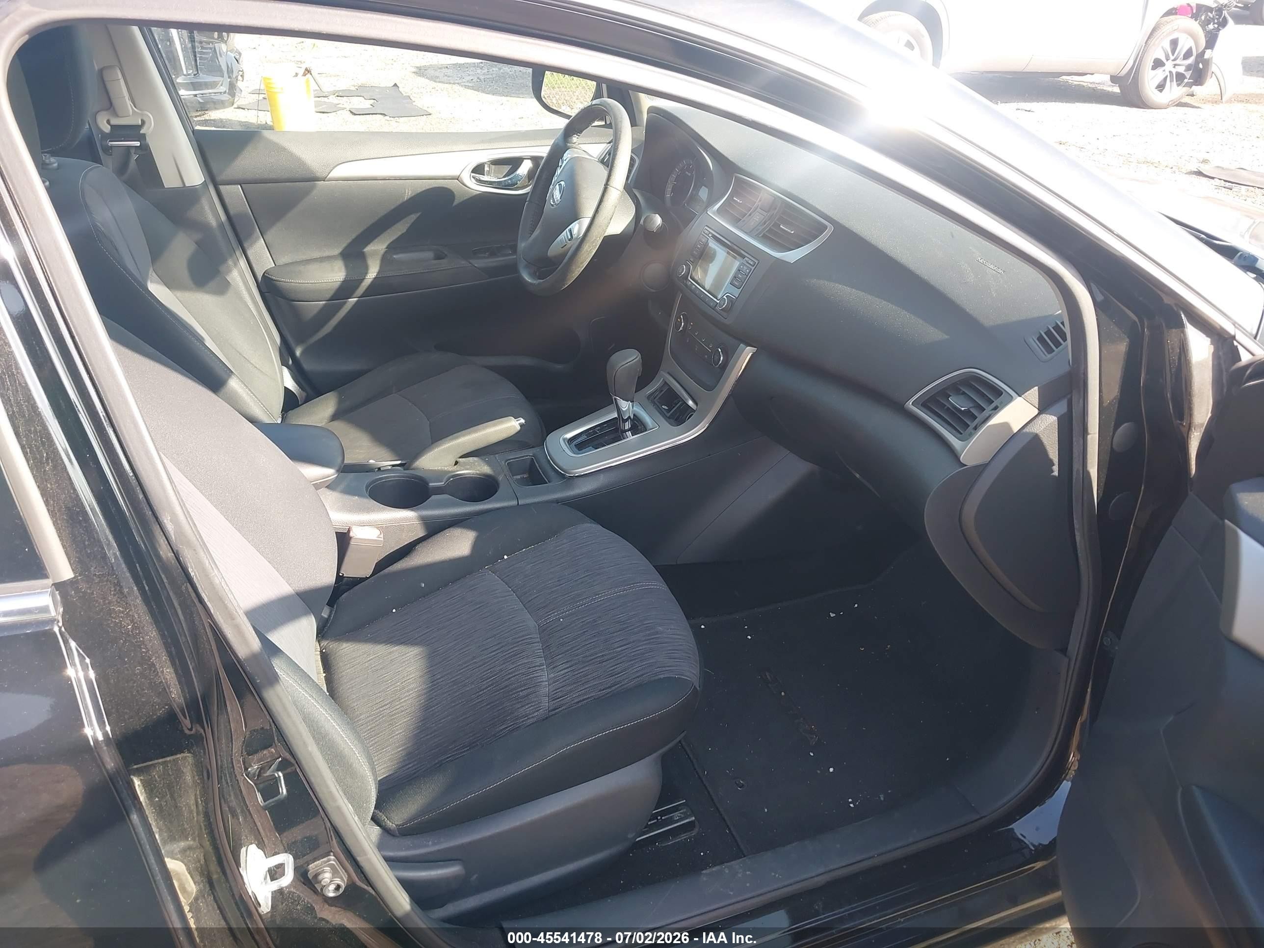 2015 Nissan Sentra Sv Black vin: 3N1AB7AP5FL682939