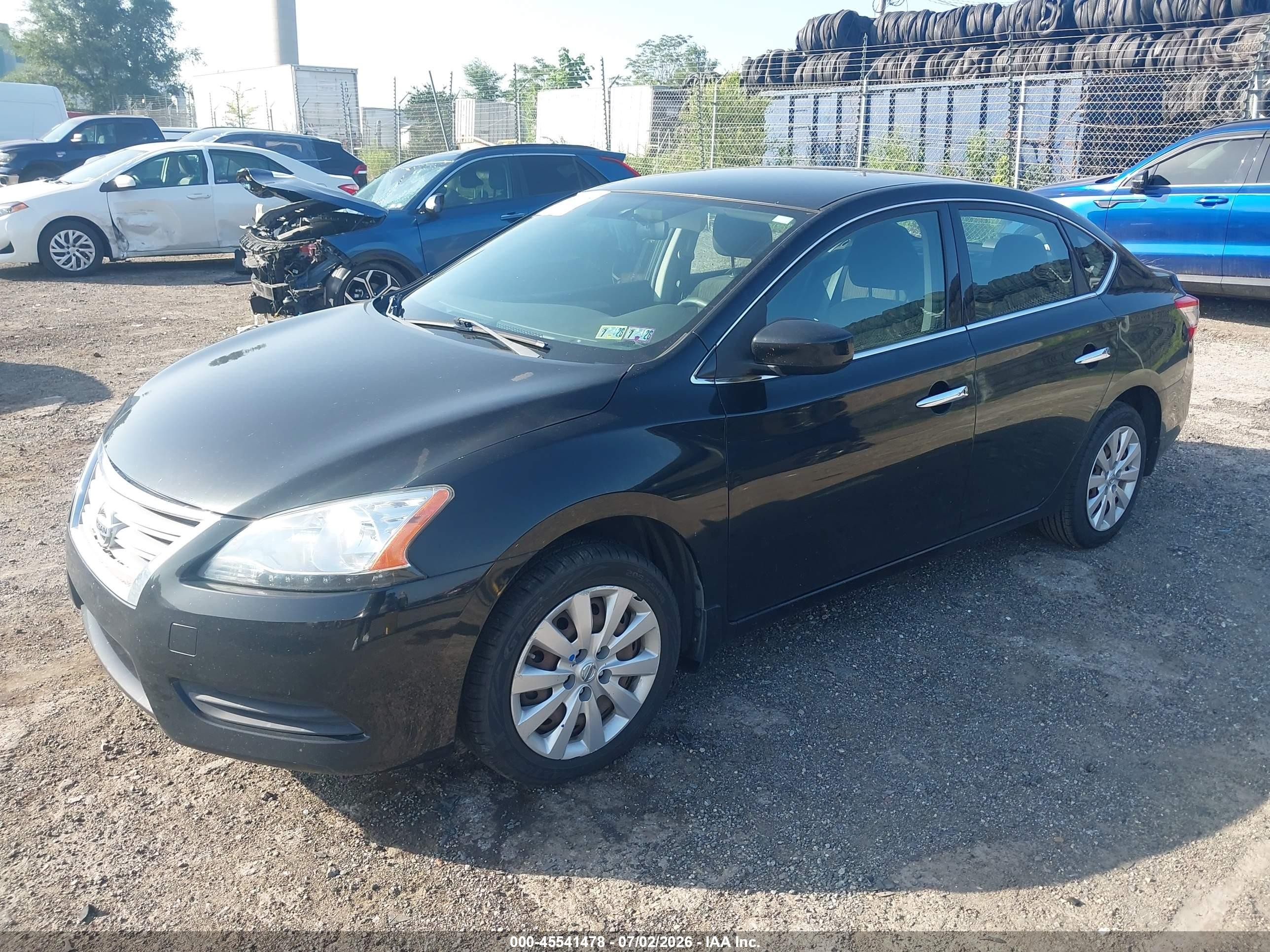 2015 Nissan Sentra Sv Black vin: 3N1AB7AP5FL682939