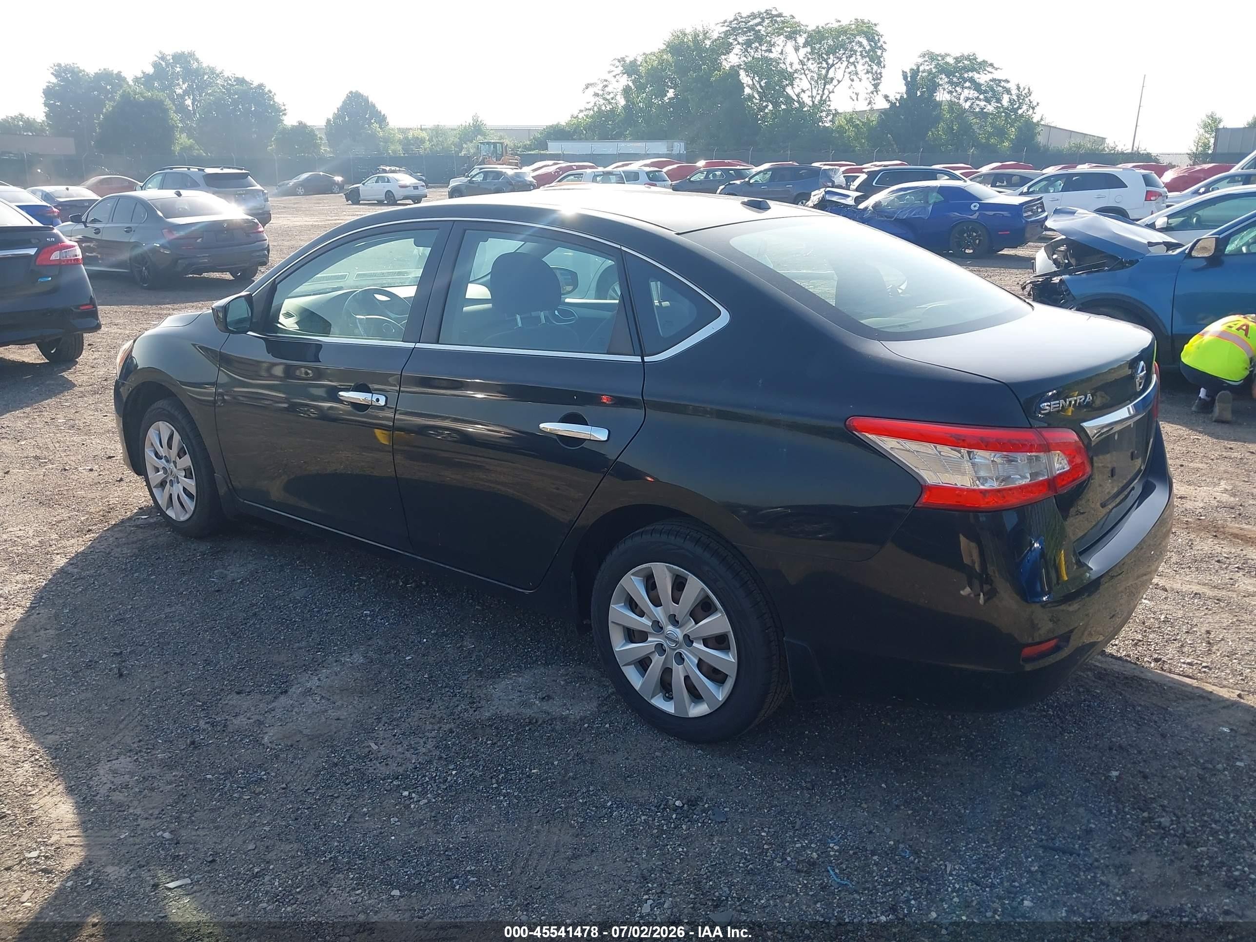 2015 Nissan Sentra Sv Black vin: 3N1AB7AP5FL682939