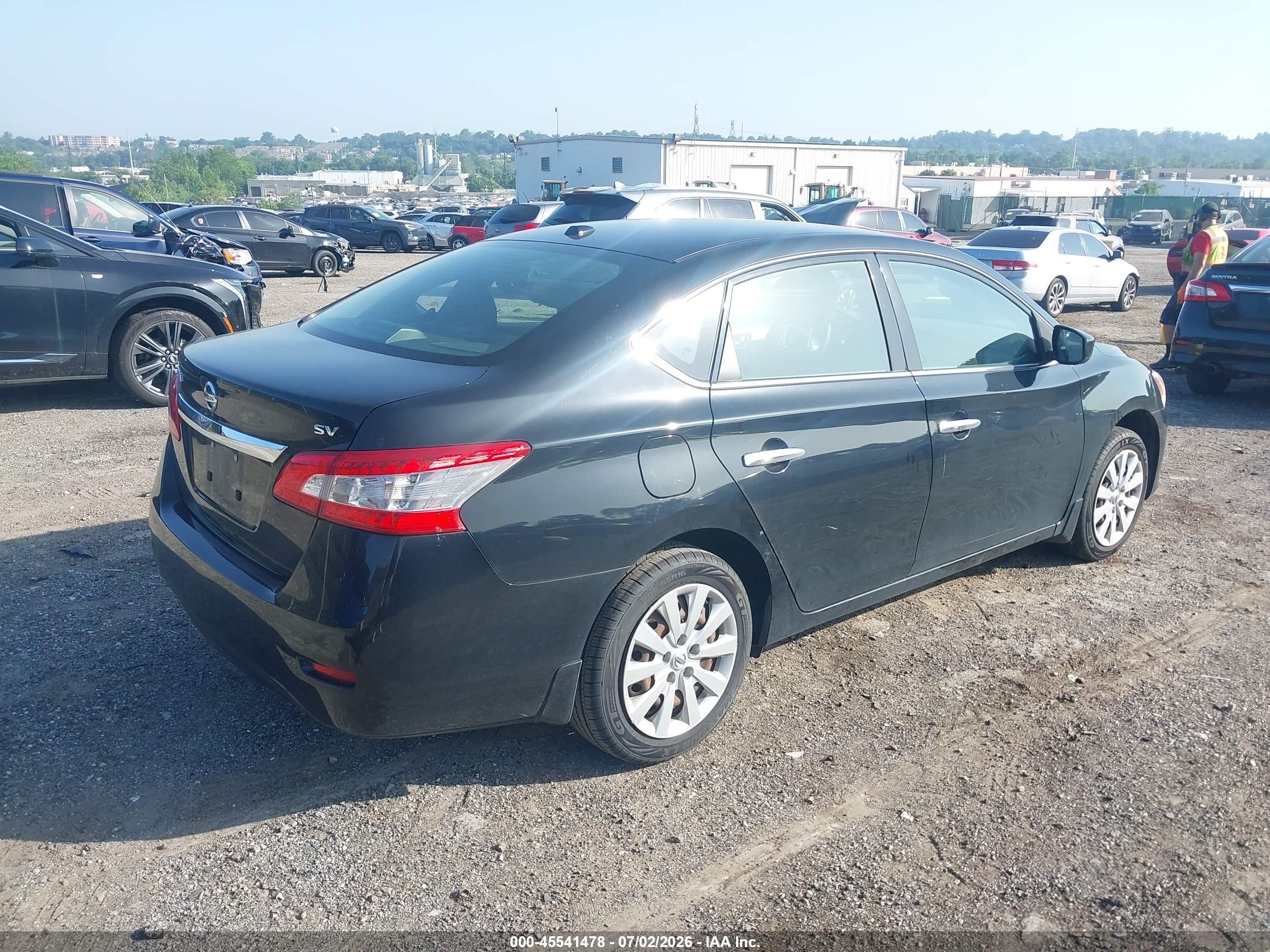 2015 Nissan Sentra Sv Black vin: 3N1AB7AP5FL682939