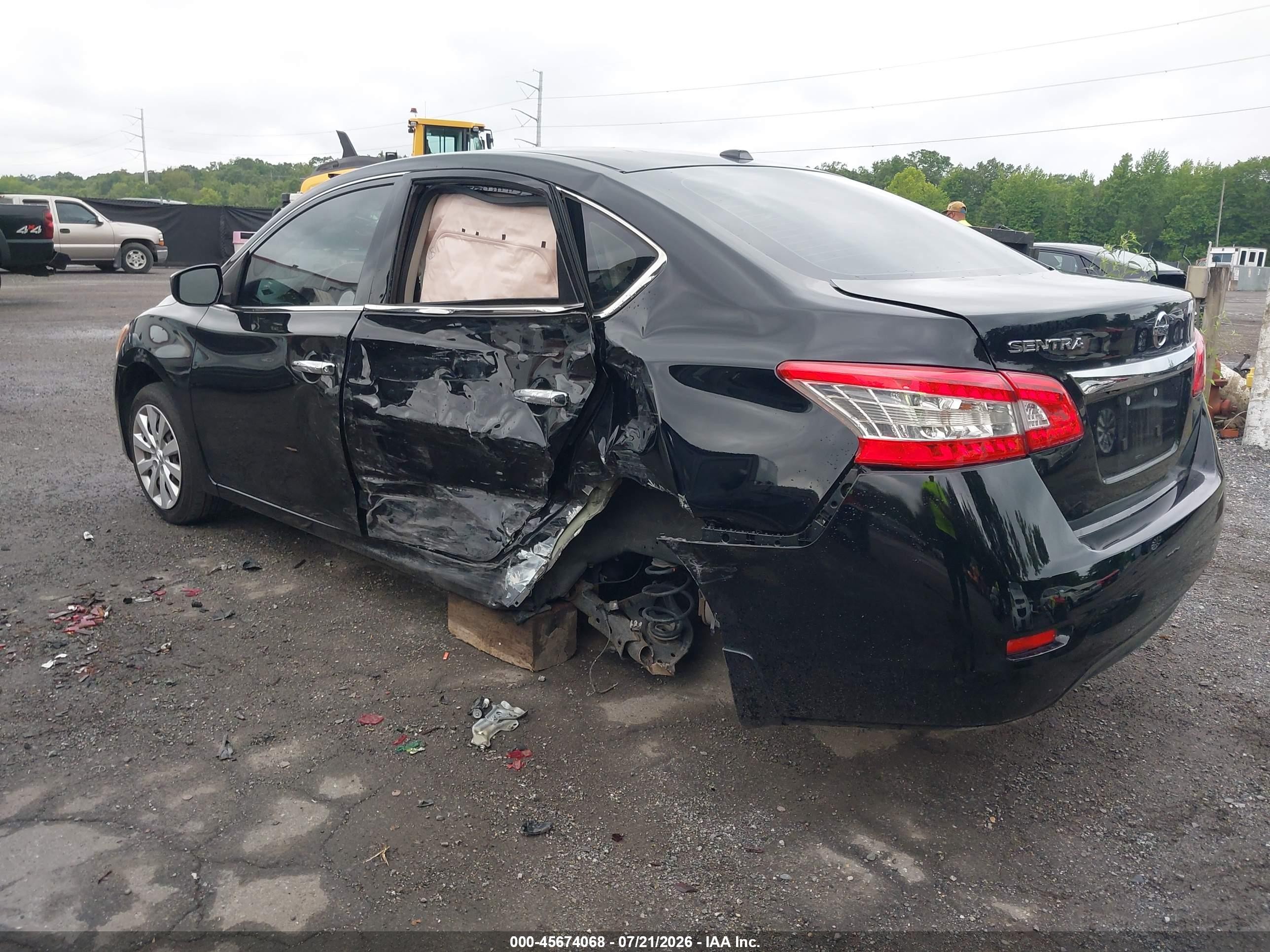 2015 Nissan Sentra Sv Black vin: 3N1AB7AP5FL685422