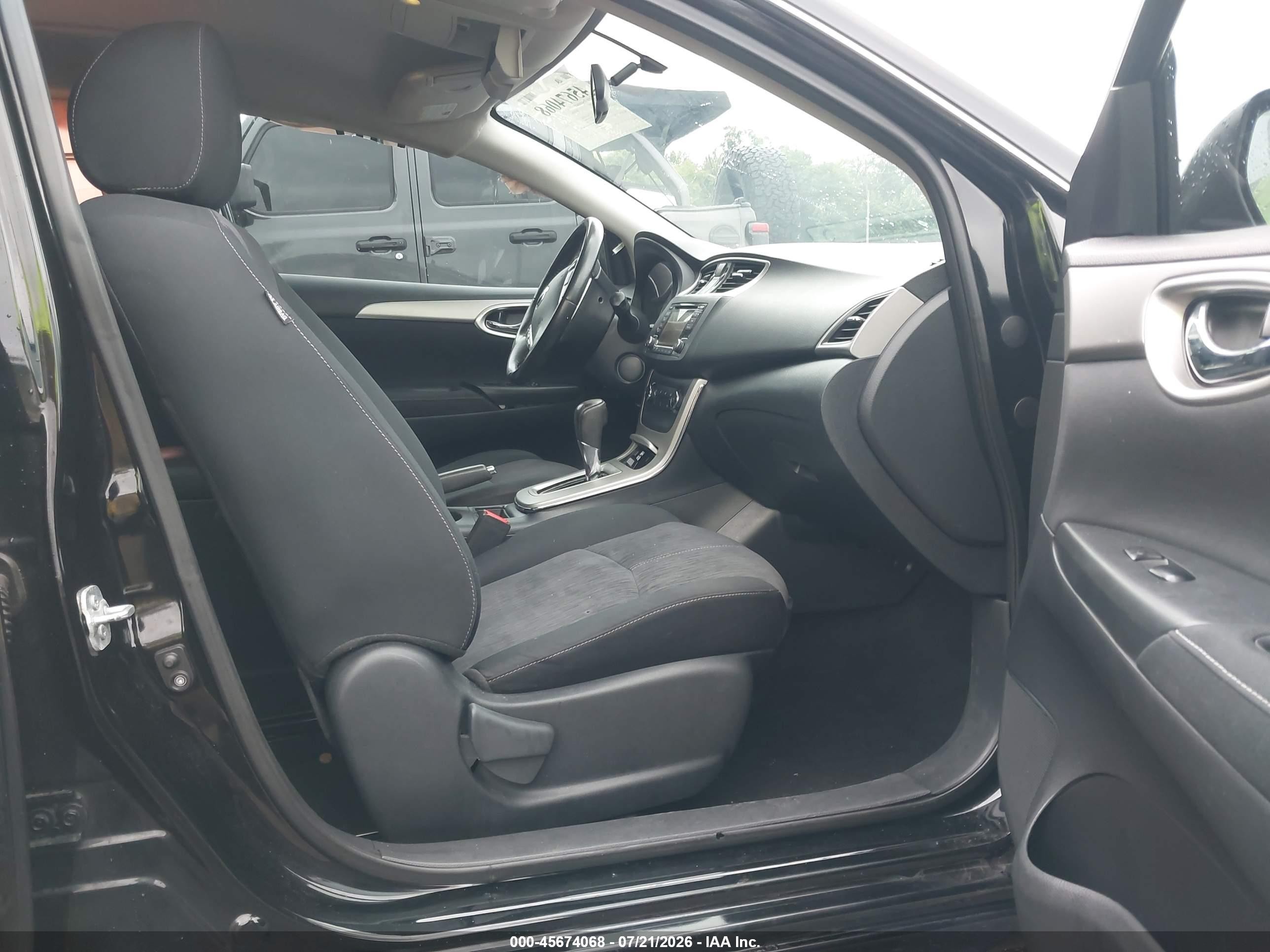 2015 Nissan Sentra Sv Black vin: 3N1AB7AP5FL685422