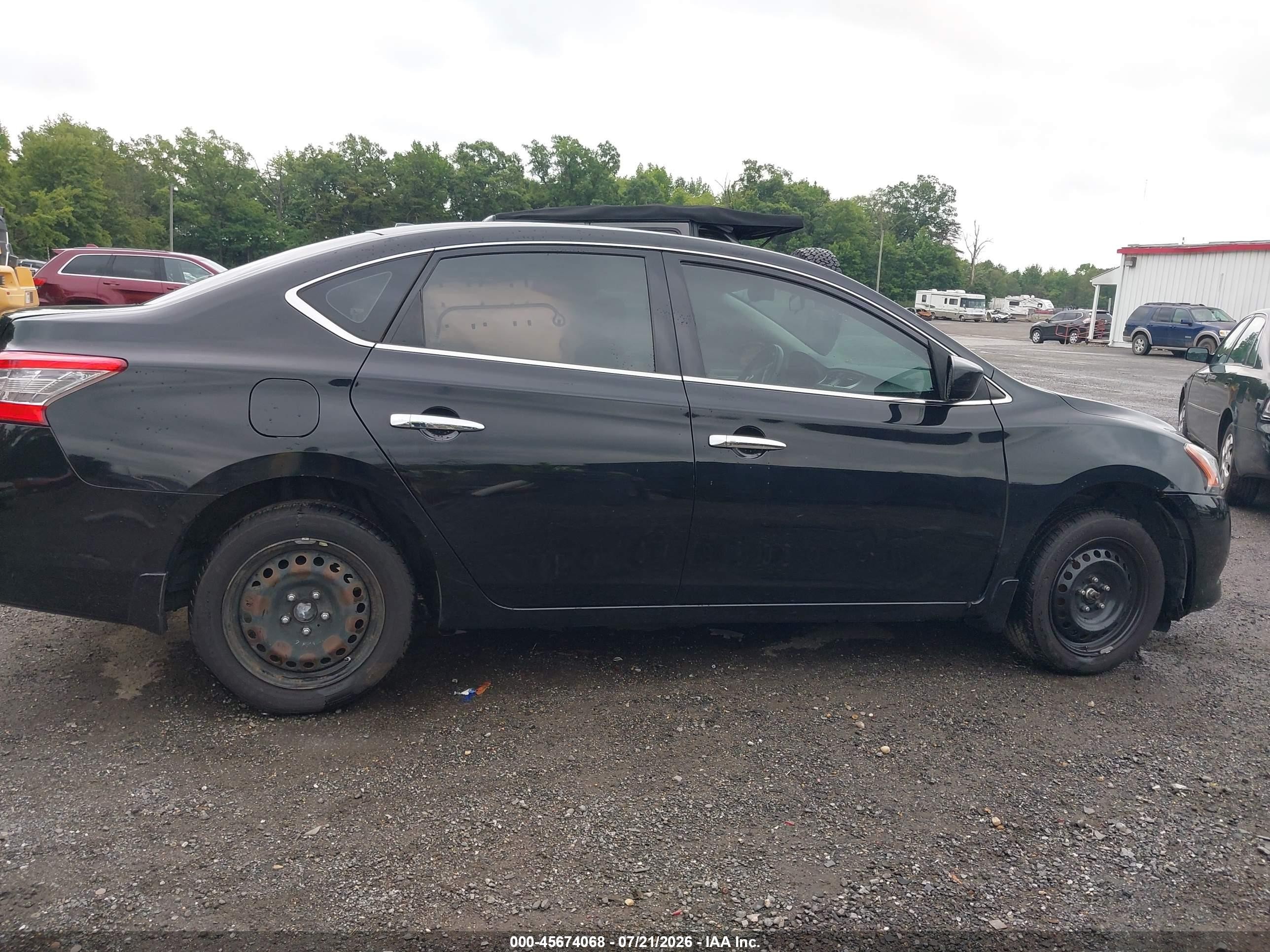 2015 Nissan Sentra Sv Black vin: 3N1AB7AP5FL685422