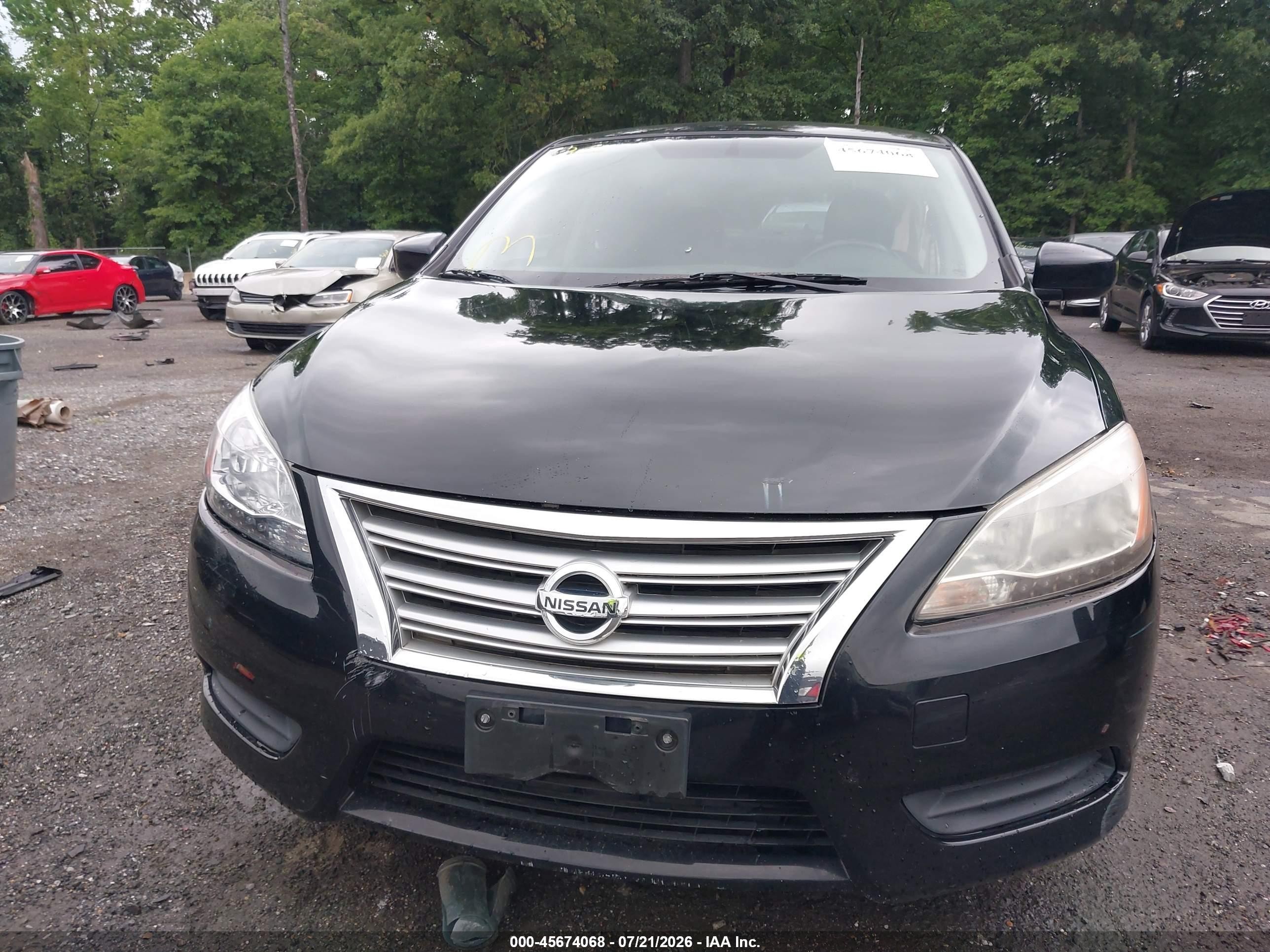 2015 Nissan Sentra Sv Black vin: 3N1AB7AP5FL685422