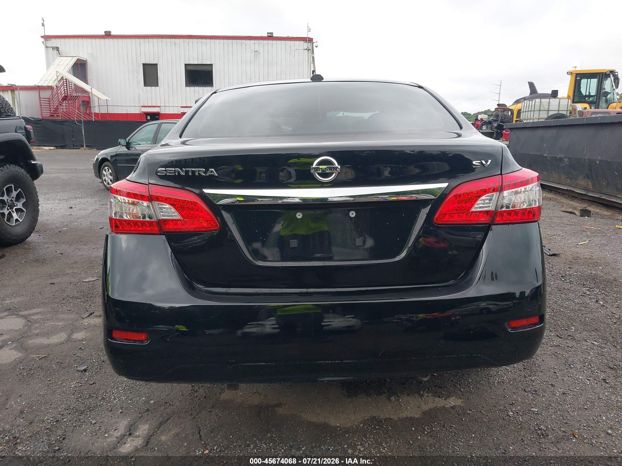2015 Nissan Sentra Sv Black vin: 3N1AB7AP5FL685422