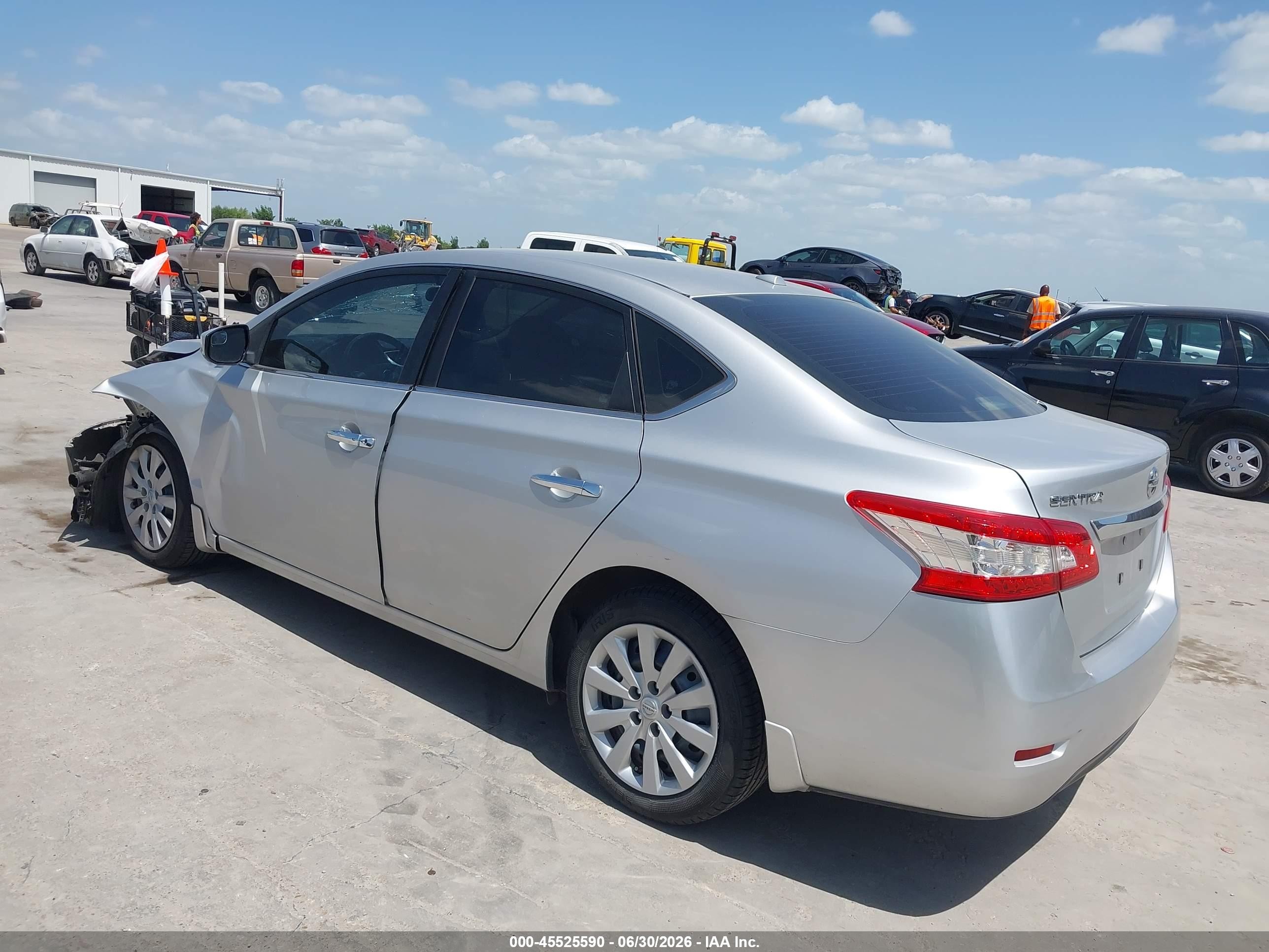 2015 Nissan Sentra Sv Silver vin: 3N1AB7AP5FY214163