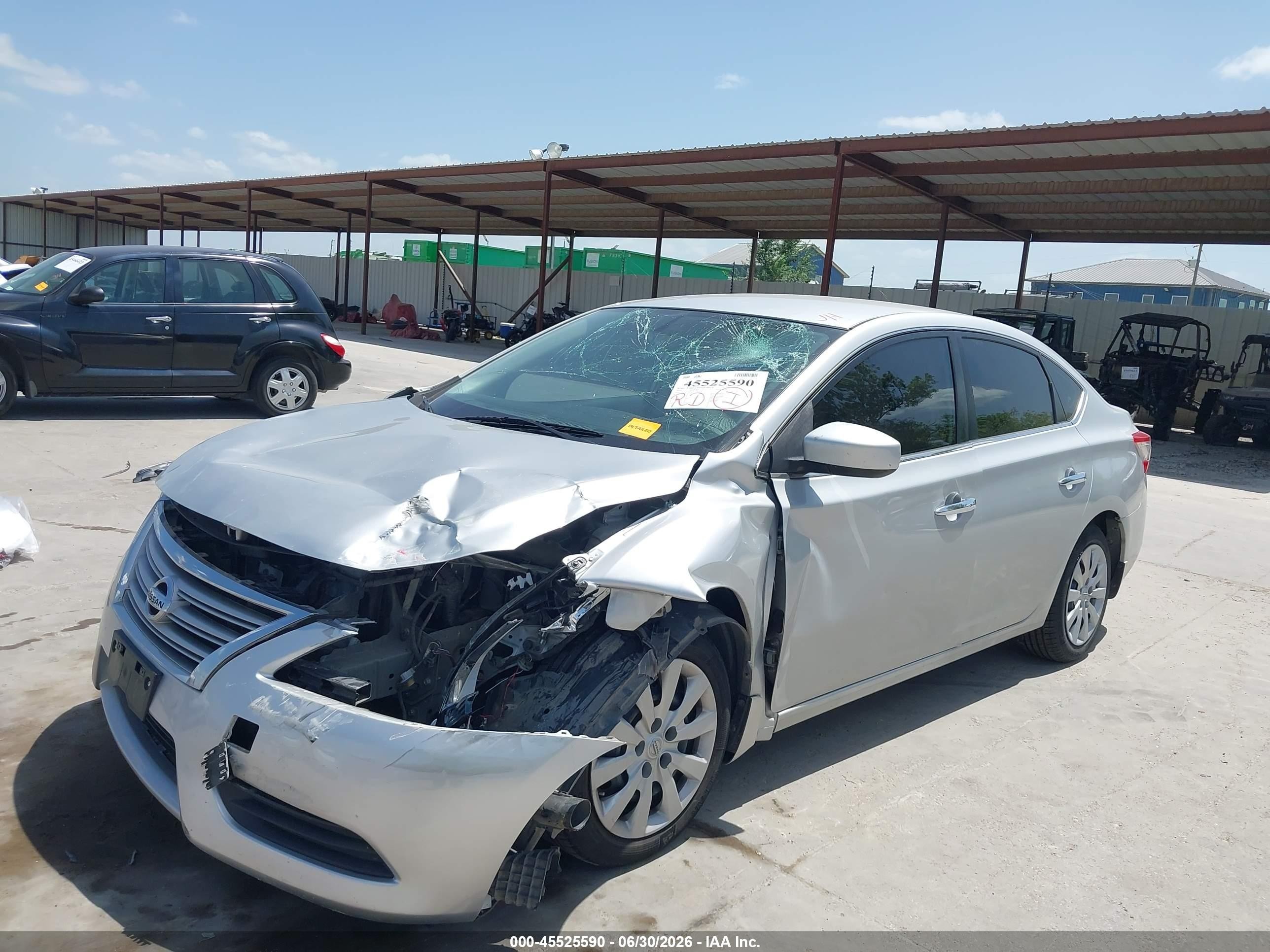 2015 Nissan Sentra Sv Silver vin: 3N1AB7AP5FY214163