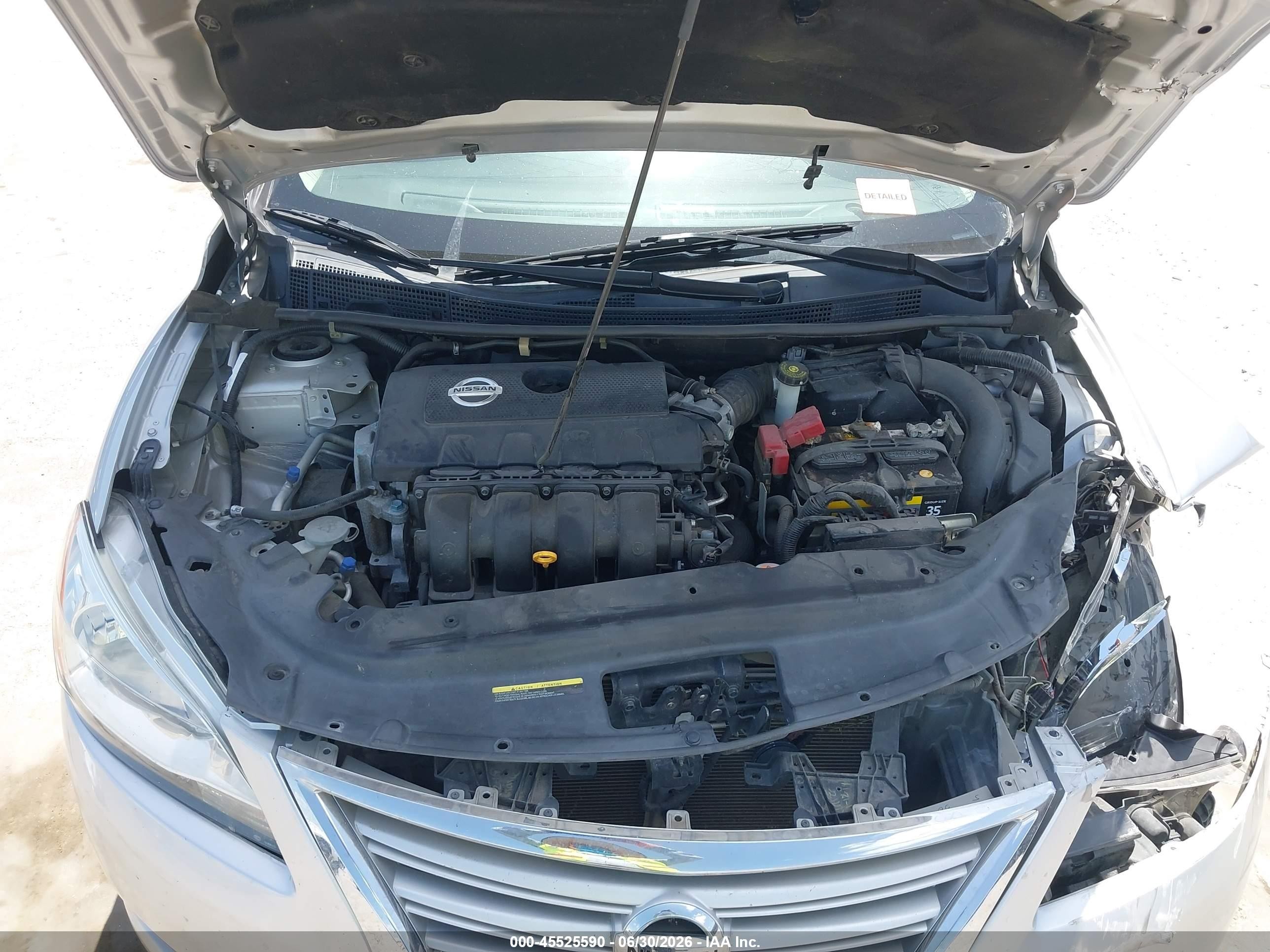 2015 Nissan Sentra Sv Silver vin: 3N1AB7AP5FY214163