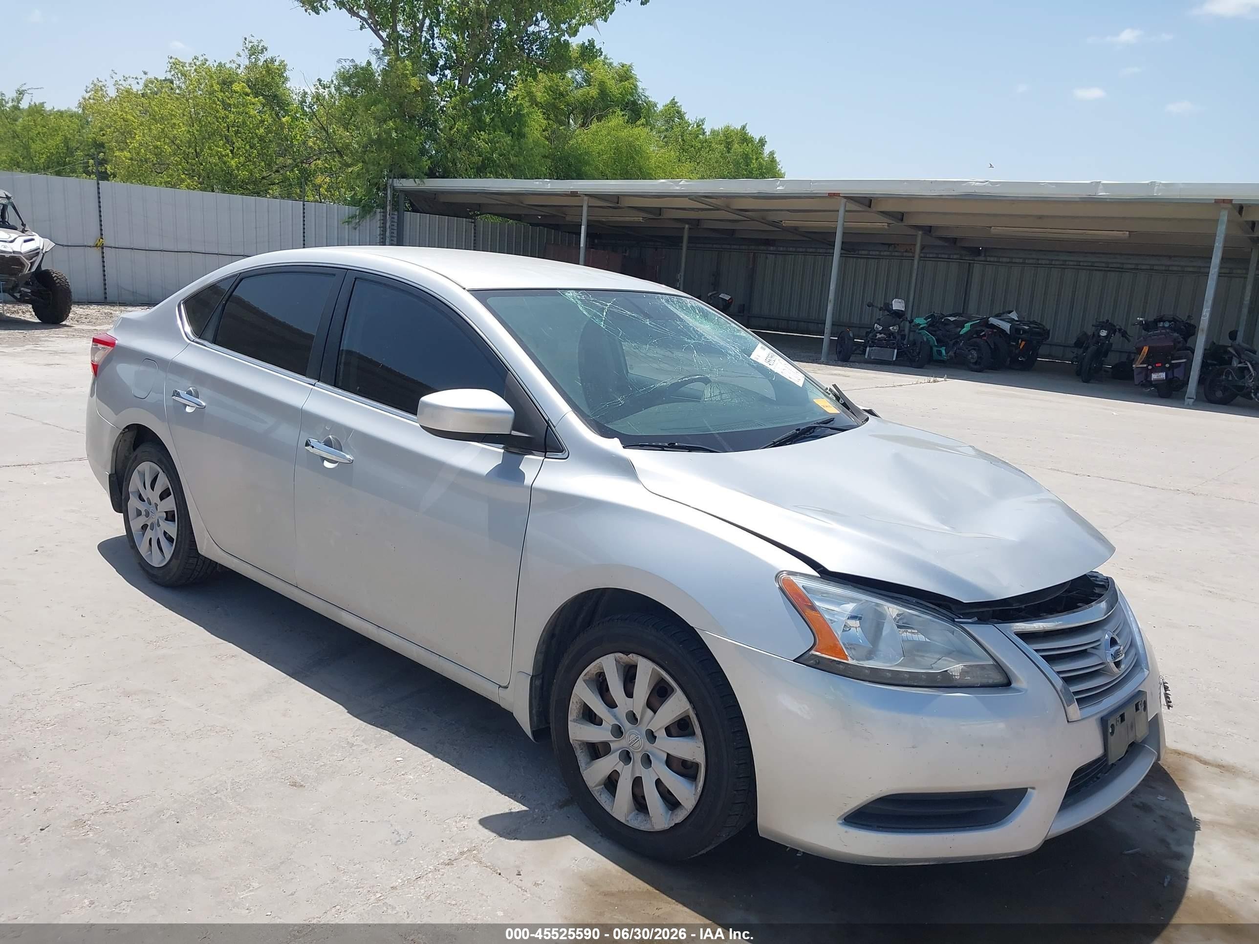 2015 Nissan Sentra Sv Silver vin: 3N1AB7AP5FY214163