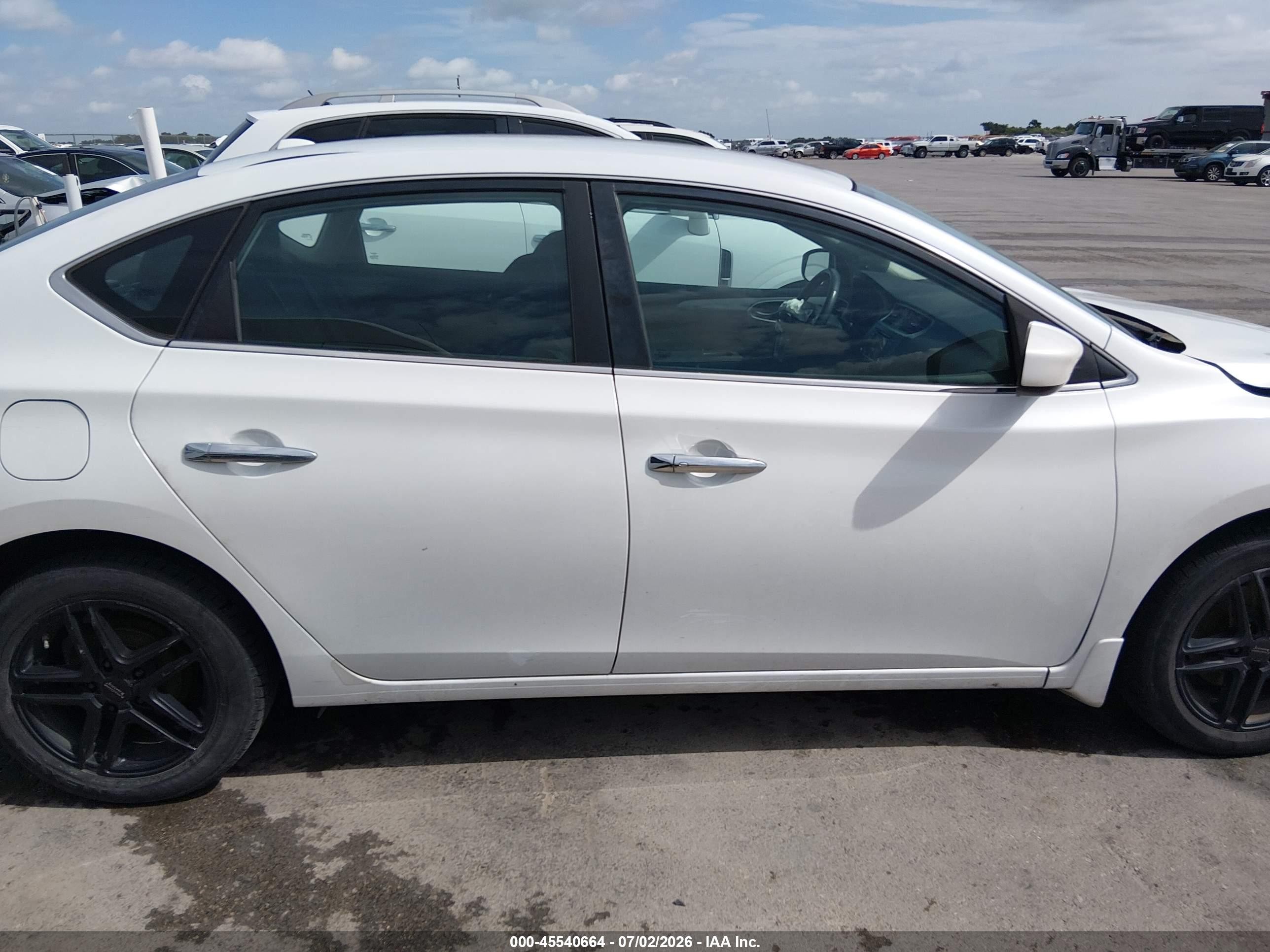 2015 Nissan Sentra Sv White vin: 3N1AB7AP5FY221341