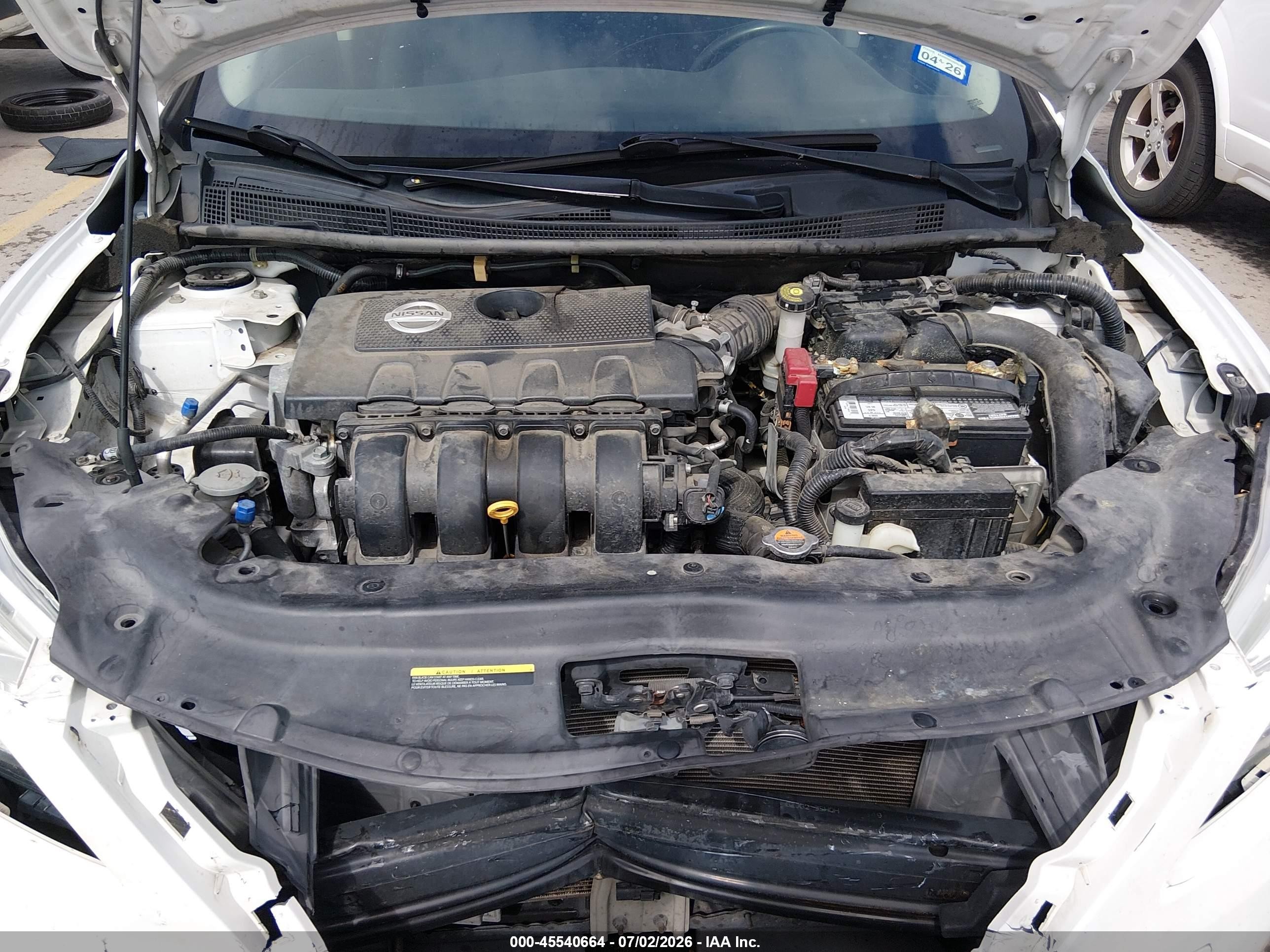 2015 Nissan Sentra Sv White vin: 3N1AB7AP5FY221341