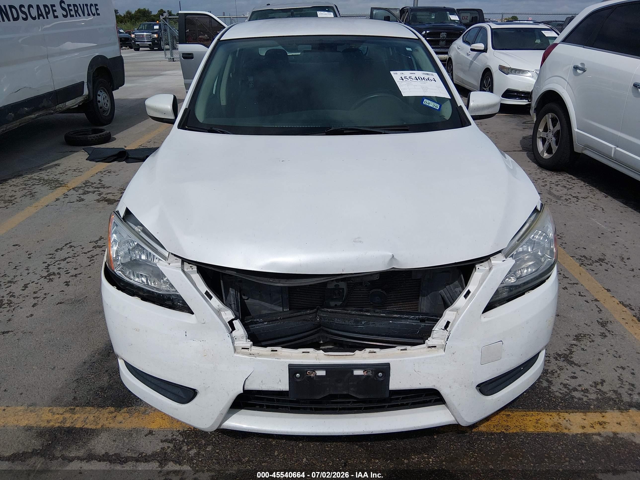 2015 Nissan Sentra Sv White vin: 3N1AB7AP5FY221341