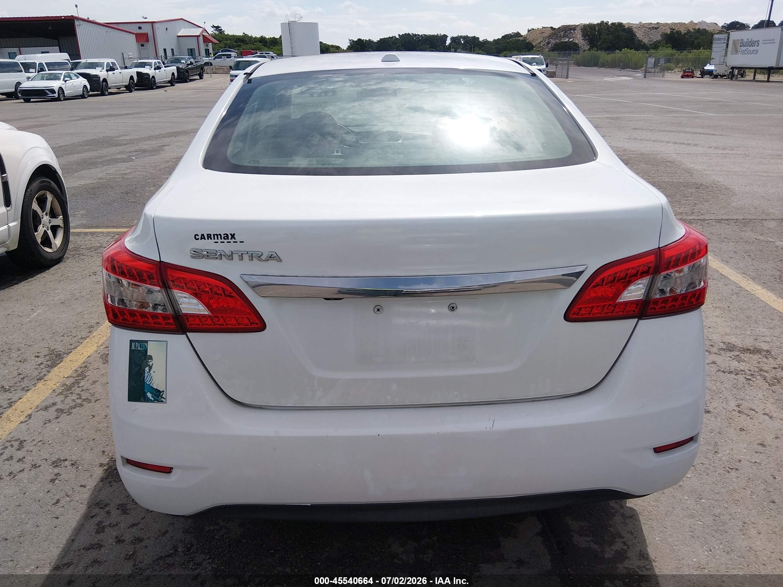 2015 Nissan Sentra Sv White vin: 3N1AB7AP5FY221341